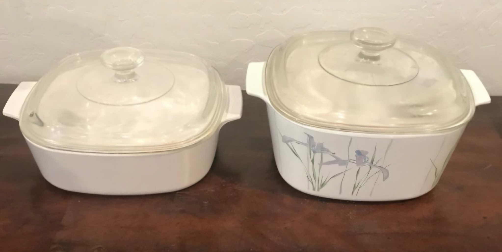 Photo 1 of 4 PIECE ANCHOR HOCKING BAKEWARE & 2 CASSEROLE WITH LIDS