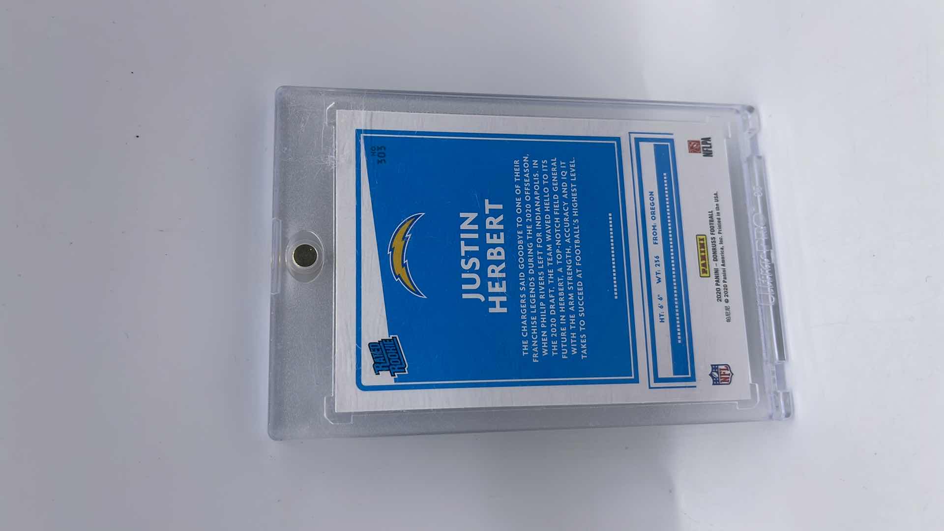 Photo 1 of 2020 JUSTIN HERBERT RATED ROOKIE CARD 303