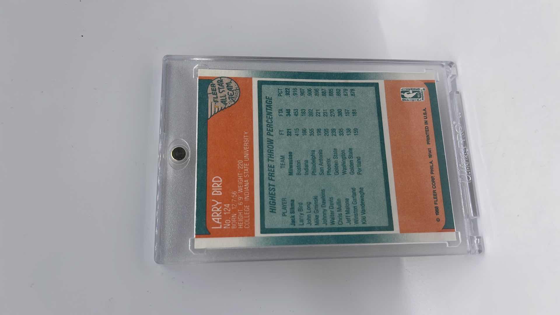 Photo 1 of 1988 LARRY BIRD FLEER ALL-STAR CARD
