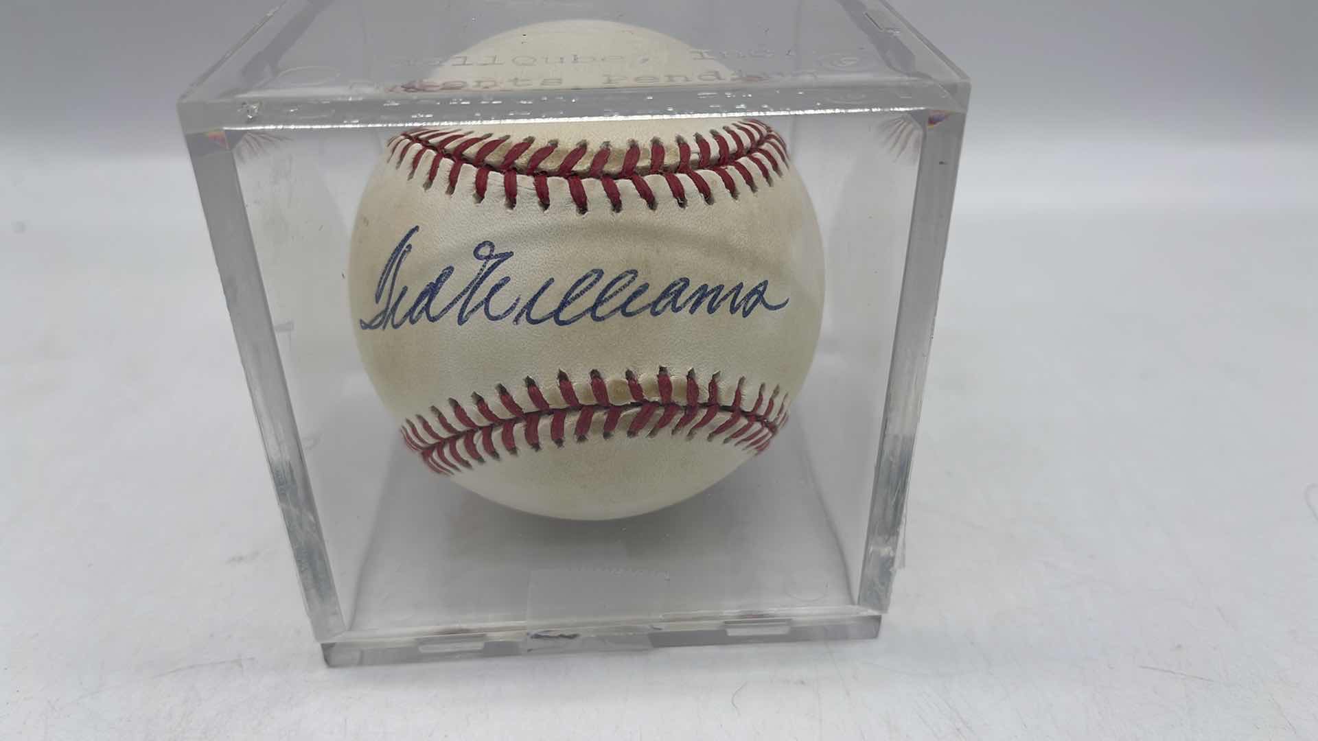 Photo 1 of TED WILLIAMS AUTOGRAPHED BASEBALL AUTHENTICITY VERIFIED BY SELLER