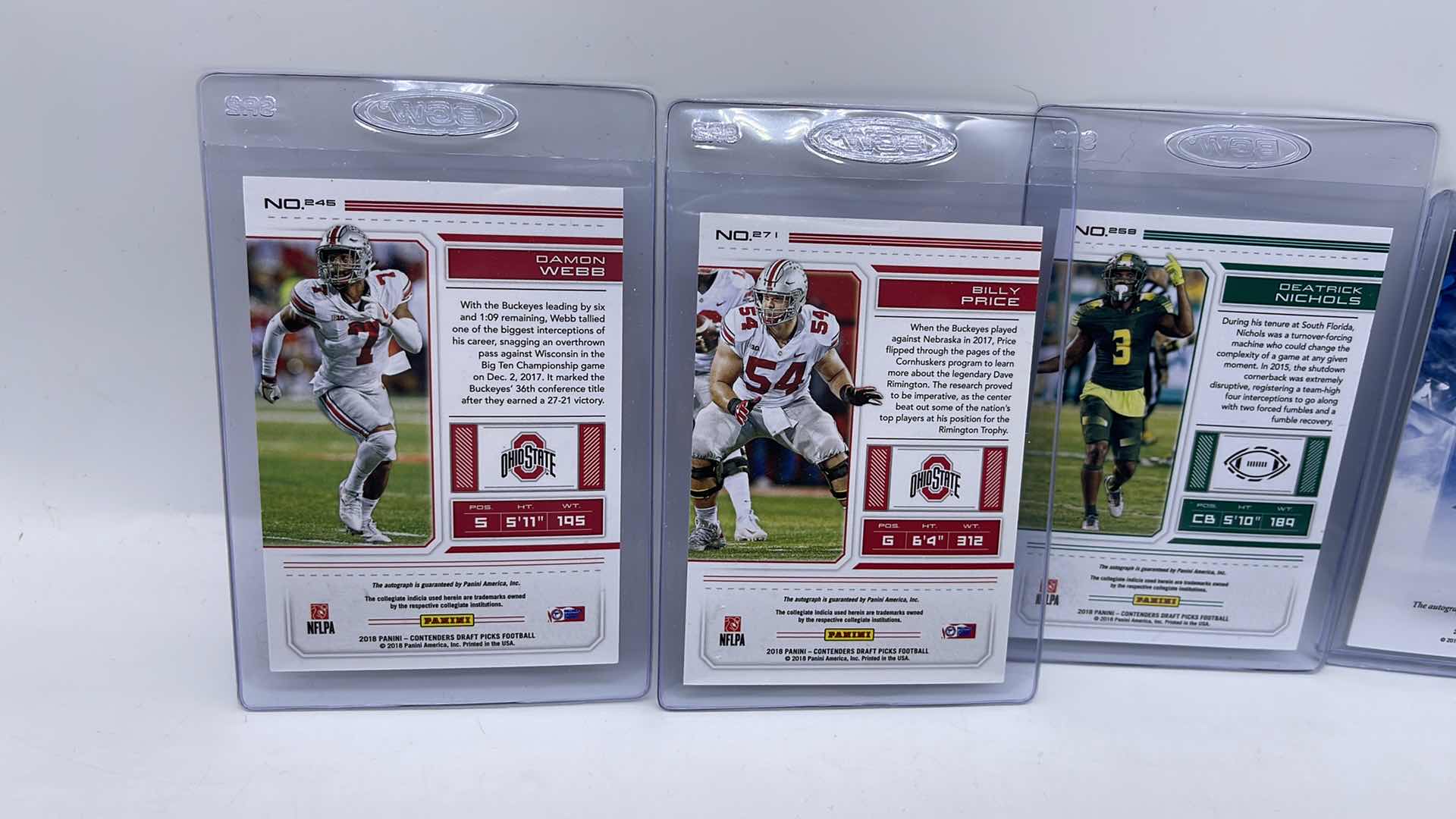 Photo 1 of 4 PANINI AUTOGRAPHED ROOKIE CARDS