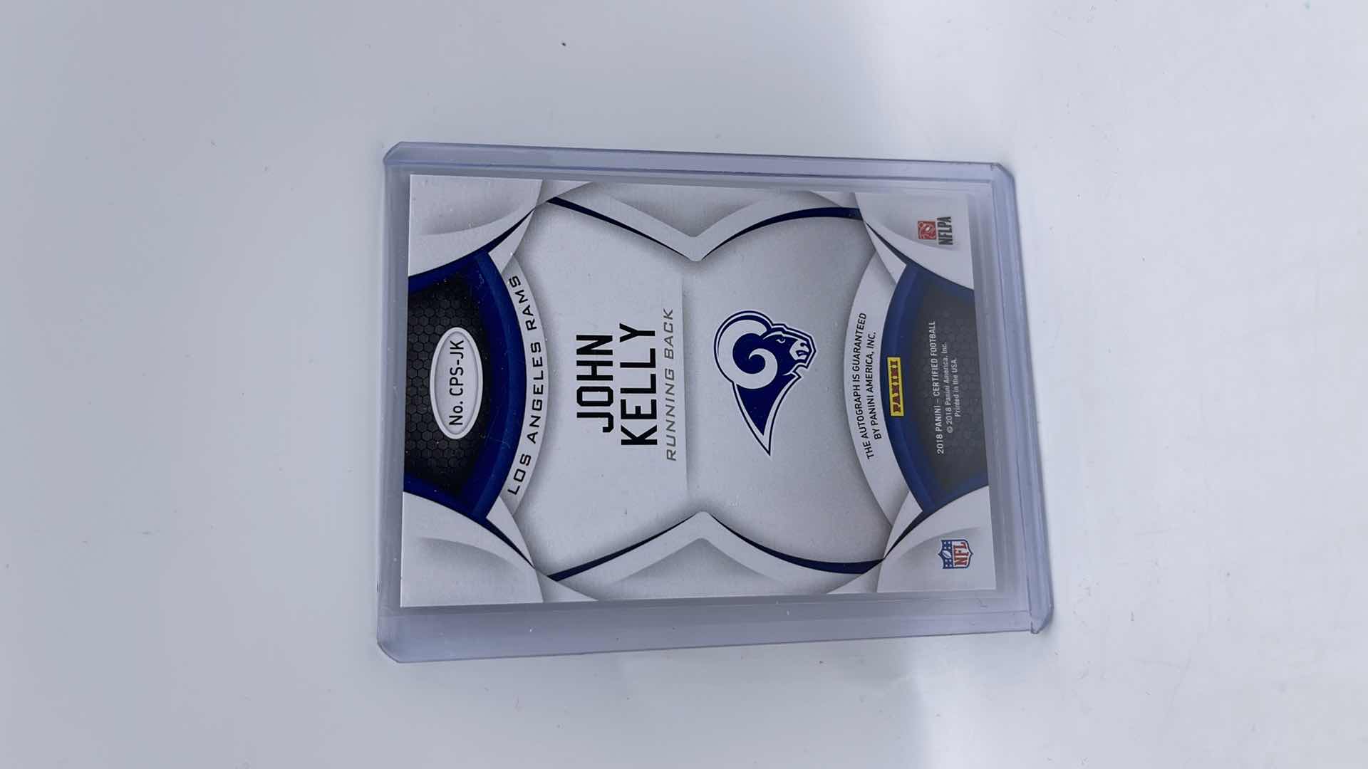 Photo 1 of 2018 JOHN KELLY PANINI AUTOGRAPH CARD CPS-JK