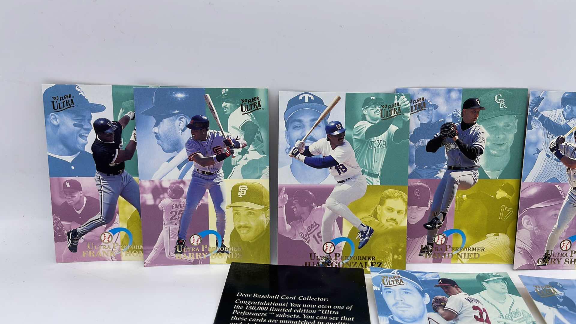 Photo 1 of 1993 FLEER ULTRA TOP PERFORMERS SET INCLUDES GRIFFEY, BONDS, THOMAS & MORE
