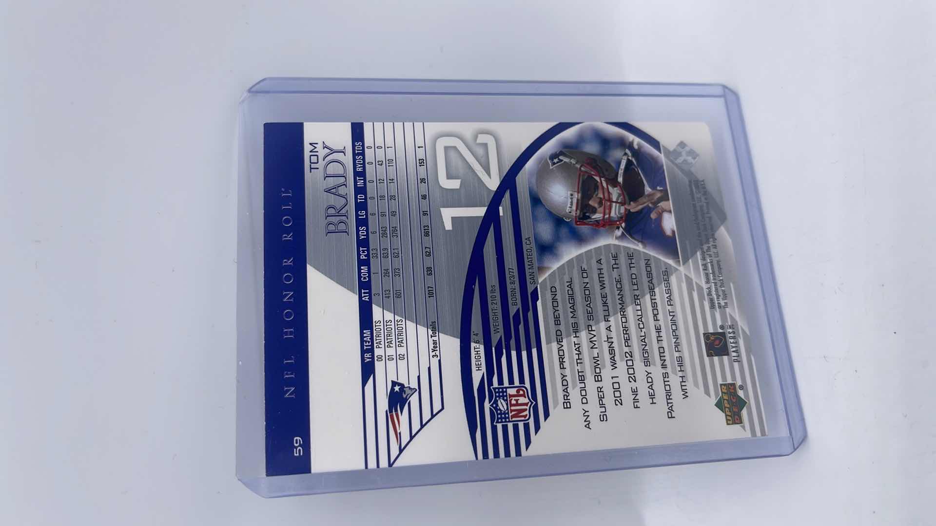 Photo 1 of 2003 TOM BRADY UPPER DECK CARD 53