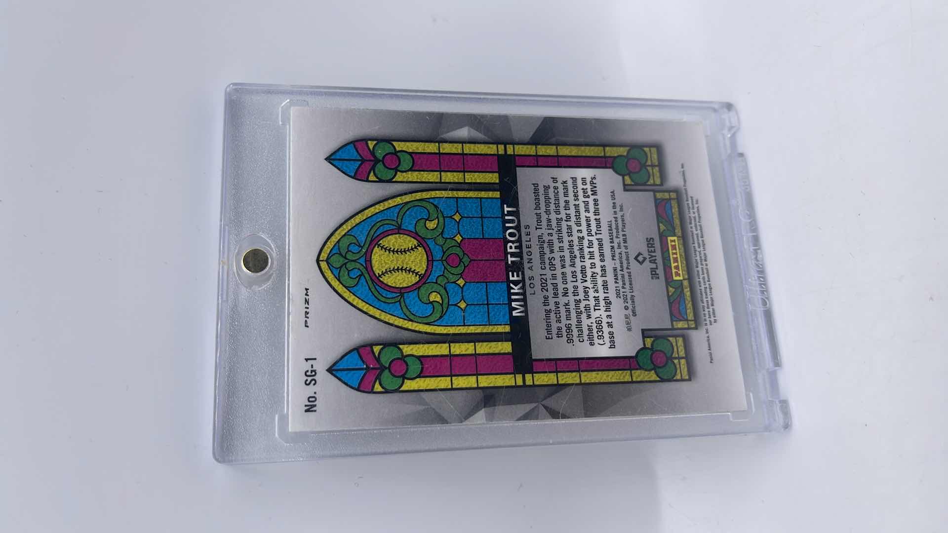 Photo 1 of RARE 2021 MIKE TROUT PANINI PRIZM STAINED GLASS CARD SG-1