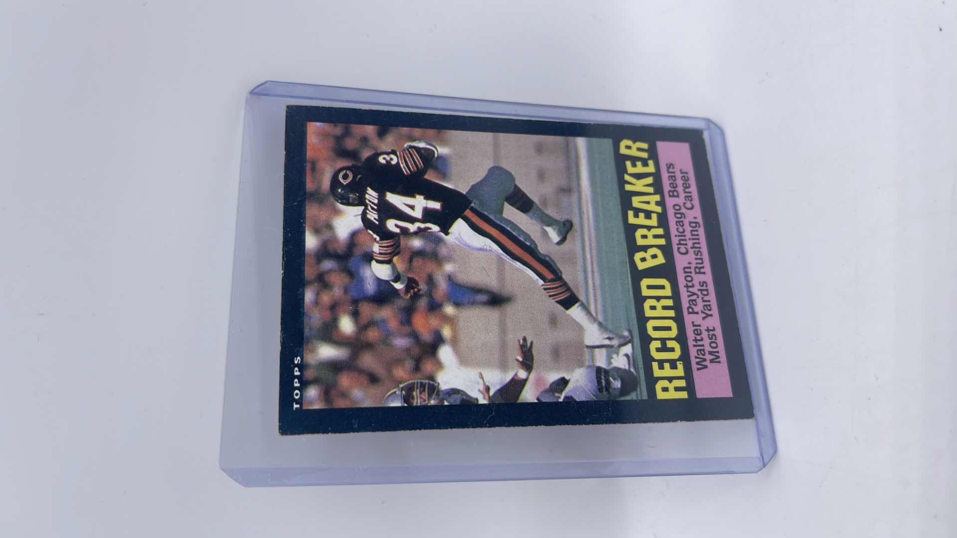 Photo 1 of 1985 WALTER PAYTON TOPPS RECORD BREAKER CARD 6