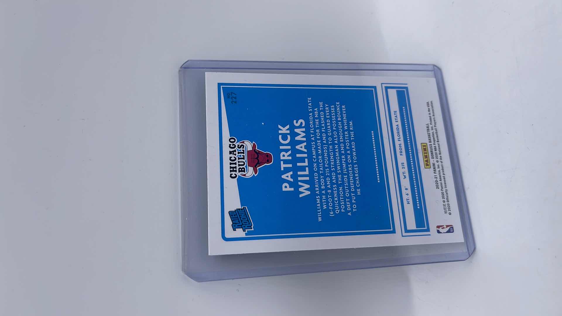 Photo 1 of RARE 2020-21 PATRICK WILLIAMS PANINI RATED ROOKIE CARD 227