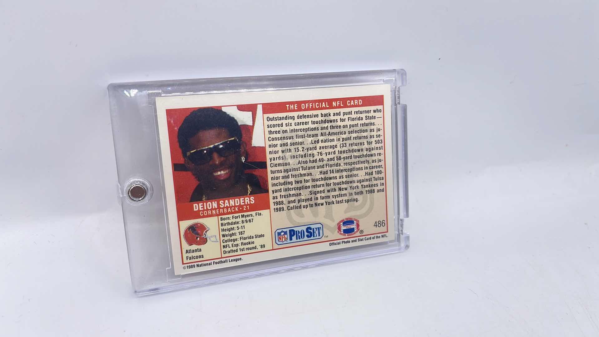 Photo 1 of 1989 DEION SANDERS PROSET ROOKIE CARD 486