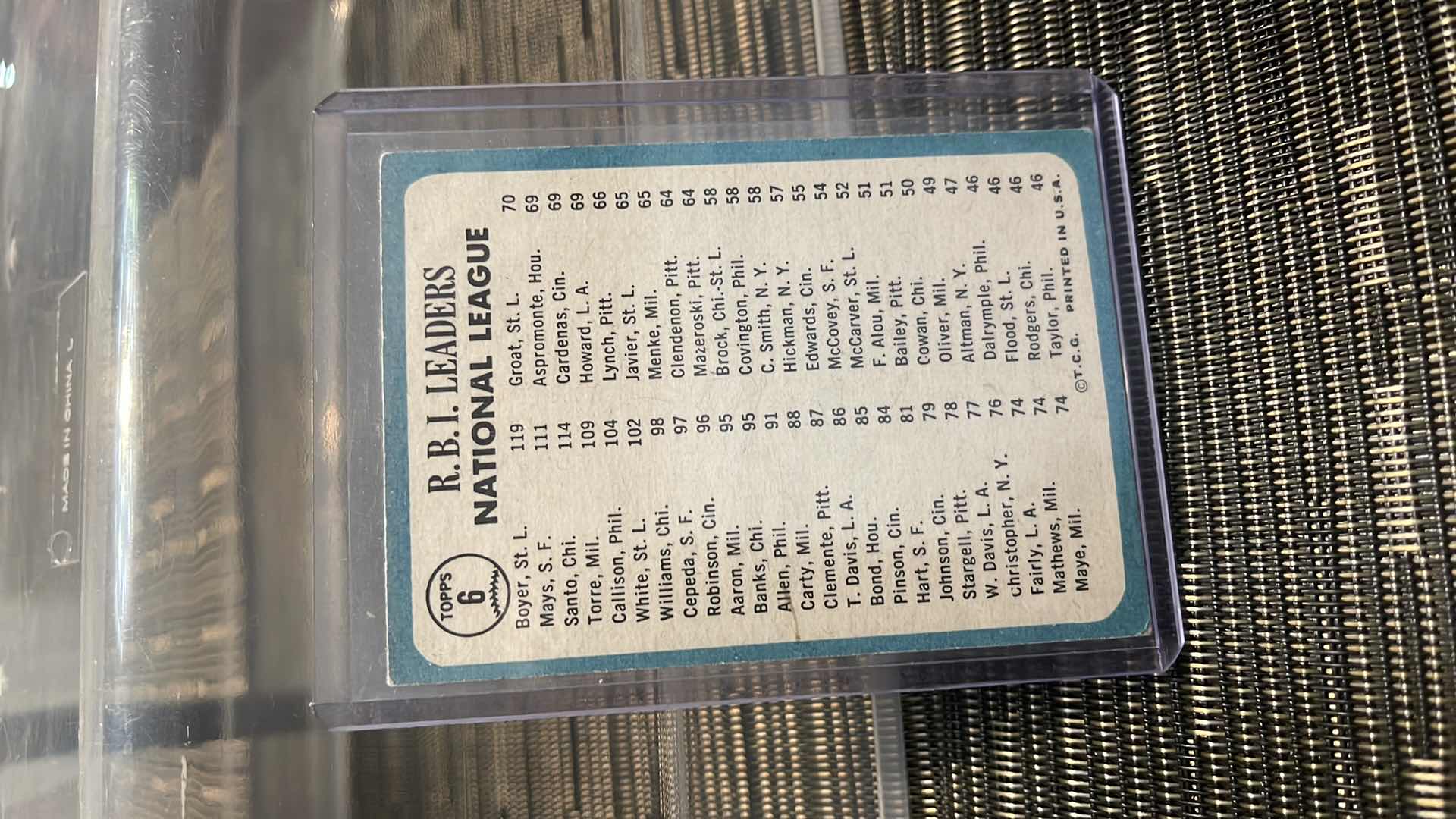 Photo 1 of 1965 WILLIE MAYS TOPPS CARD 6