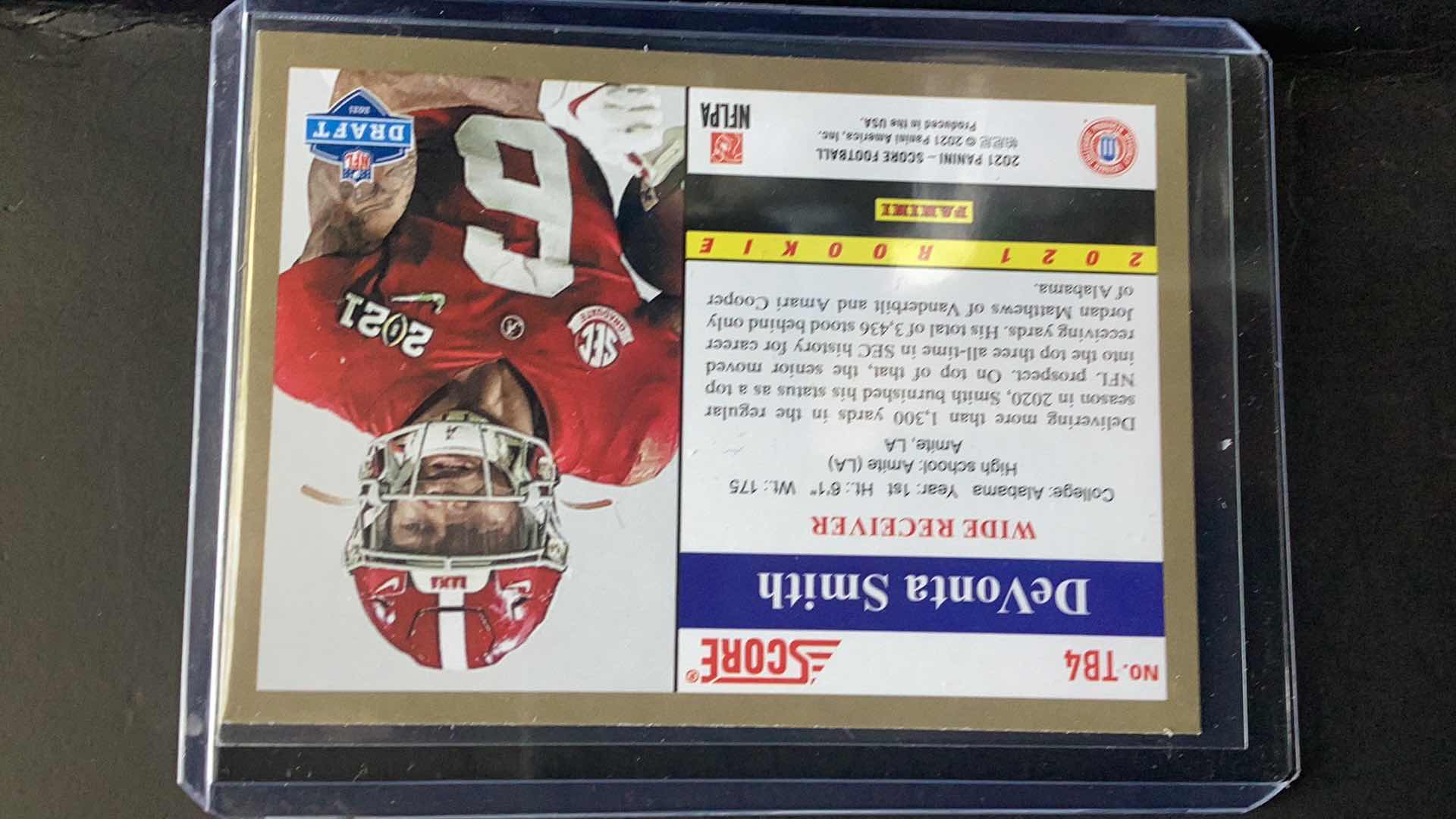 Photo 1 of 2021 DEVONTA SMITH ROOKIE SCORE #TB4