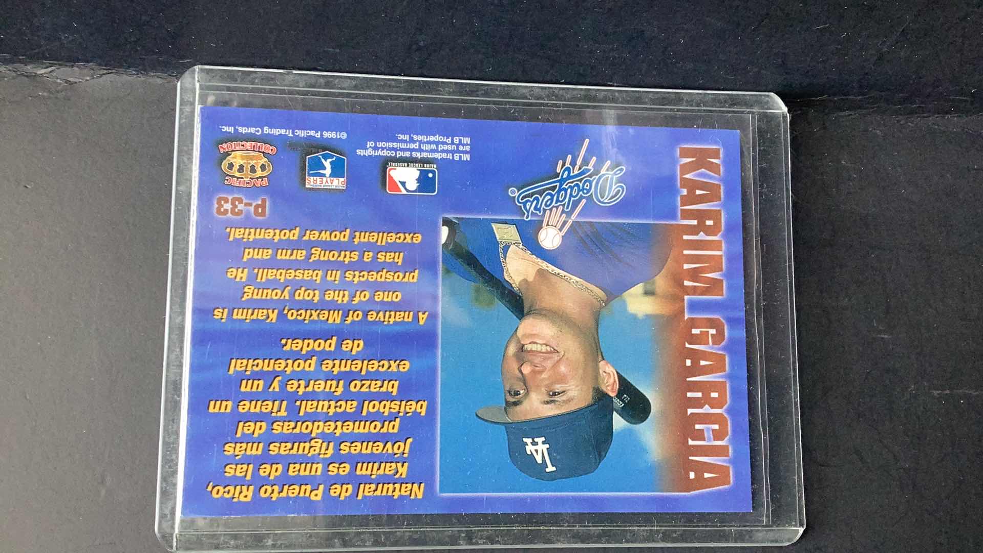 Photo 1 of 1996 KARIM GARCIA ROOKIE AUTOGRAPHED PACIFIC COLLECTION #P-33