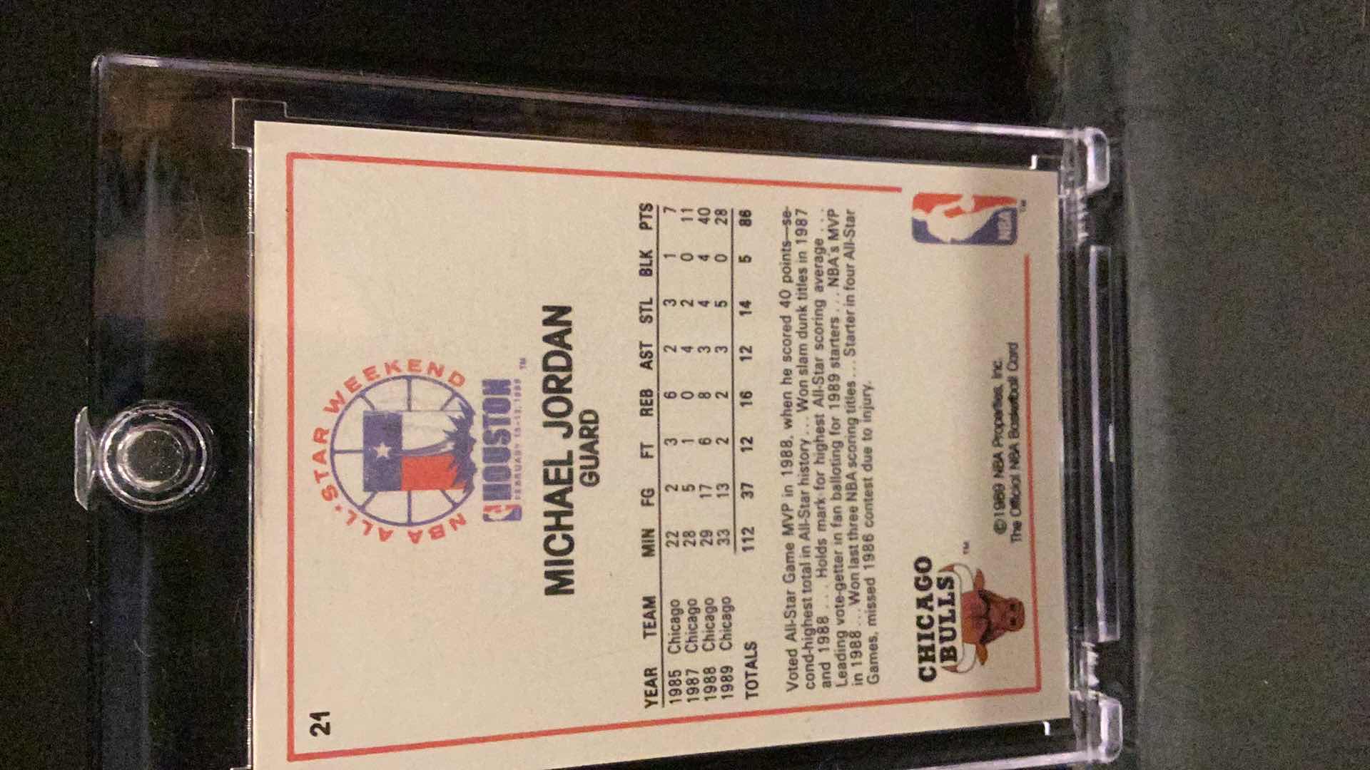 Photo 1 of 1989 MICHAEL JORDAN ALL-STAR HOOPS #21