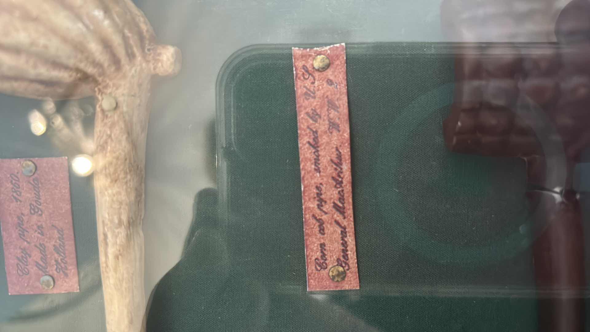 Photo 13 of DISTRESSED BLACK AND GOLD FRAMED SHADOW BOX WITH VINTAGE PIPES 20.5” x 11.25”