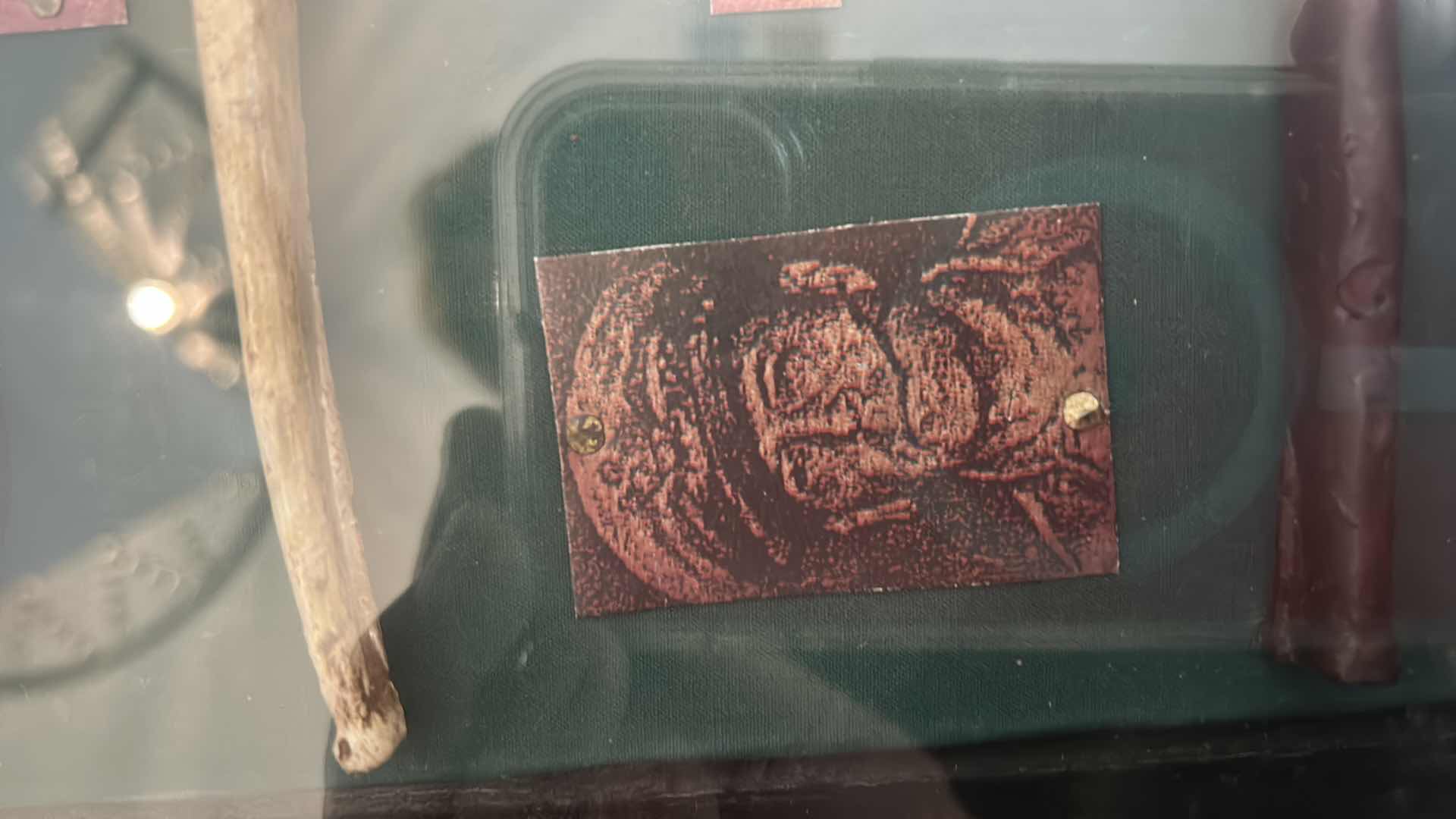 Photo 12 of DISTRESSED BLACK AND GOLD FRAMED SHADOW BOX WITH VINTAGE PIPES 20.5” x 11.25”