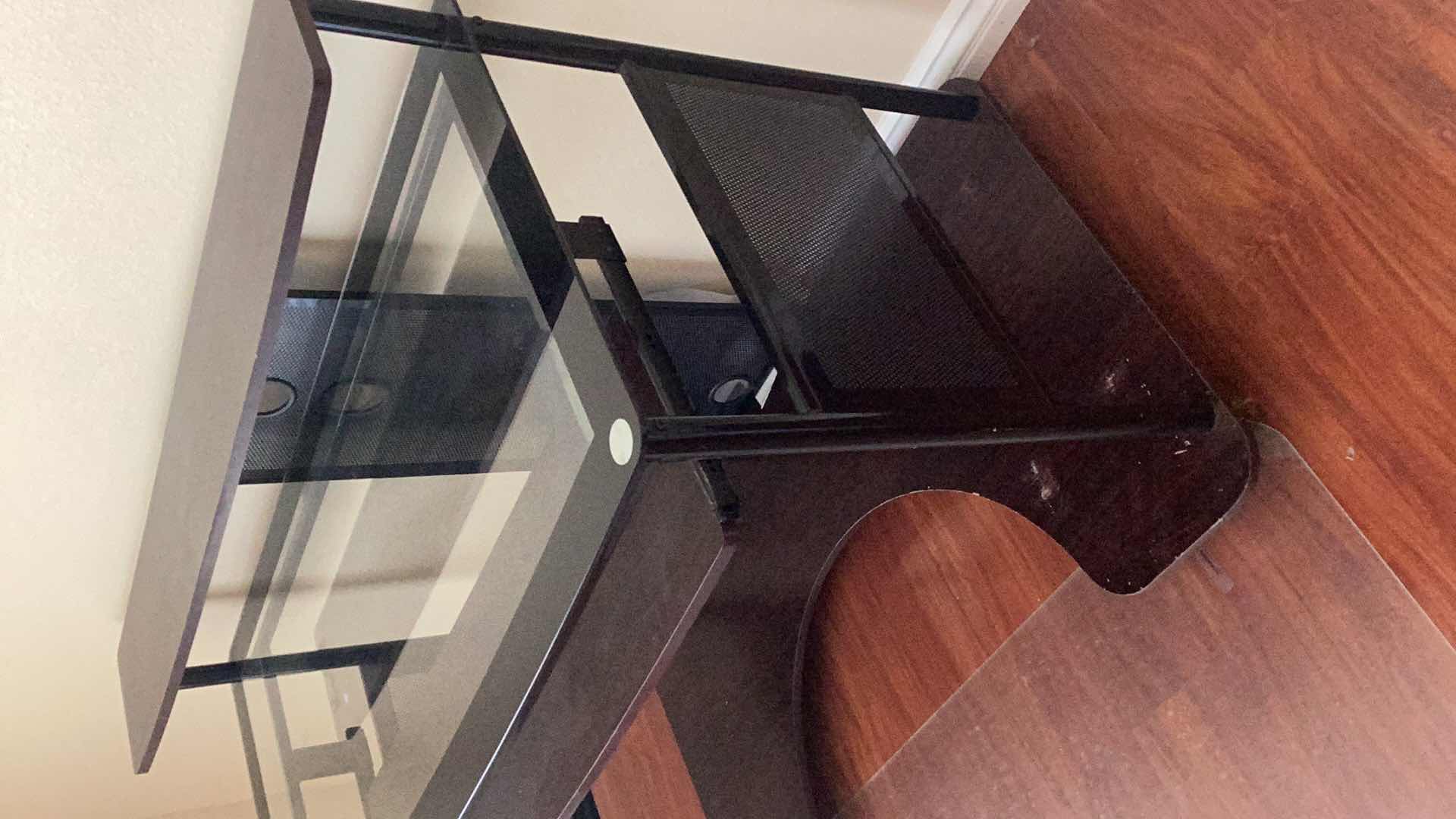 Photo 2 of OSP HOME VISION ROLLING MEDIA BLACK OFFICE DESK 47' X 26' H 36' $289