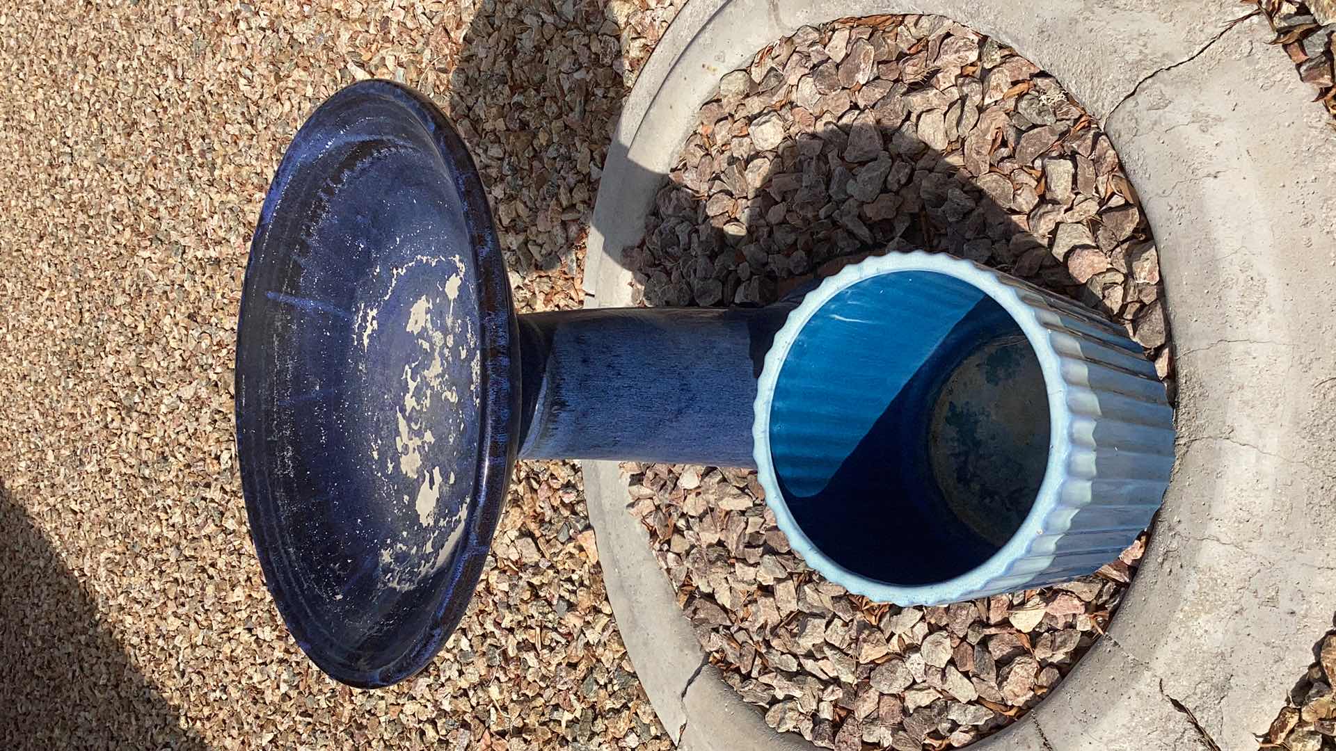 Photo 1 of BLUE BIRD BATH 20” X 24” AND POT