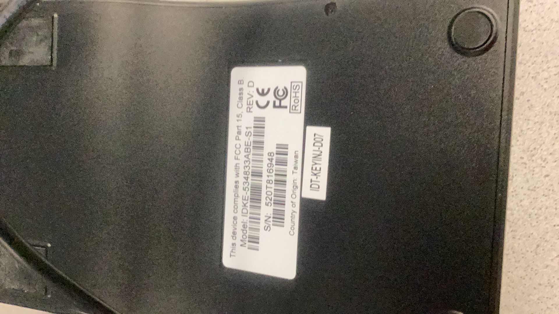 Photo 1 of IDTECH USB NUMBER KEYBOARD