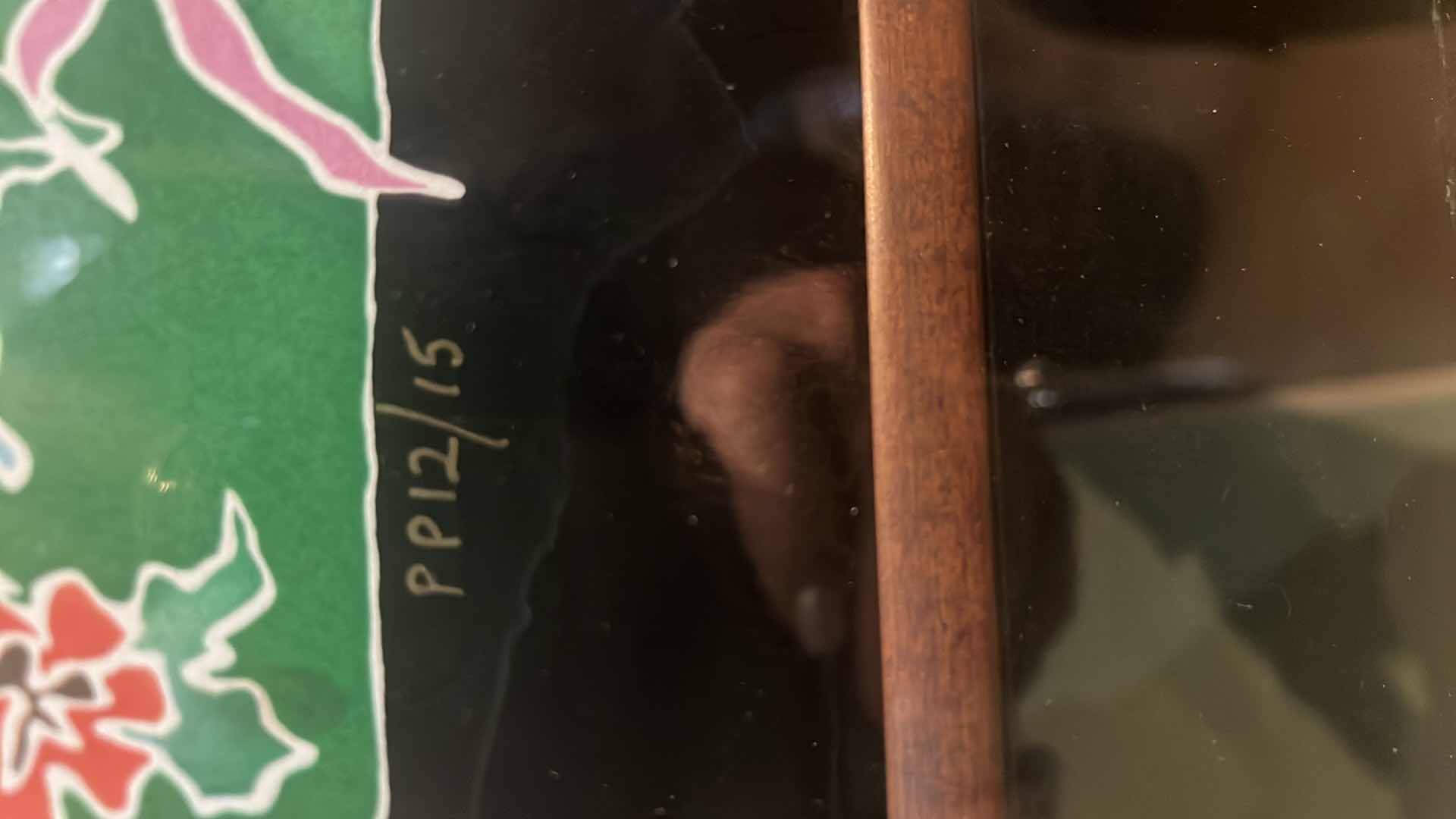 Photo 6 of MAHOGANY FRAMED "TROPICAL" ARTIST SIGNED & NUMBERED ARTWORK  41” x 45”