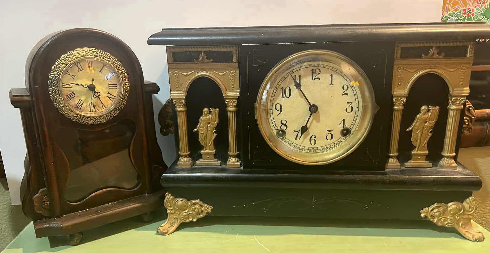 Photo 1 of 2-DECORATE MANTLE CLOCKS