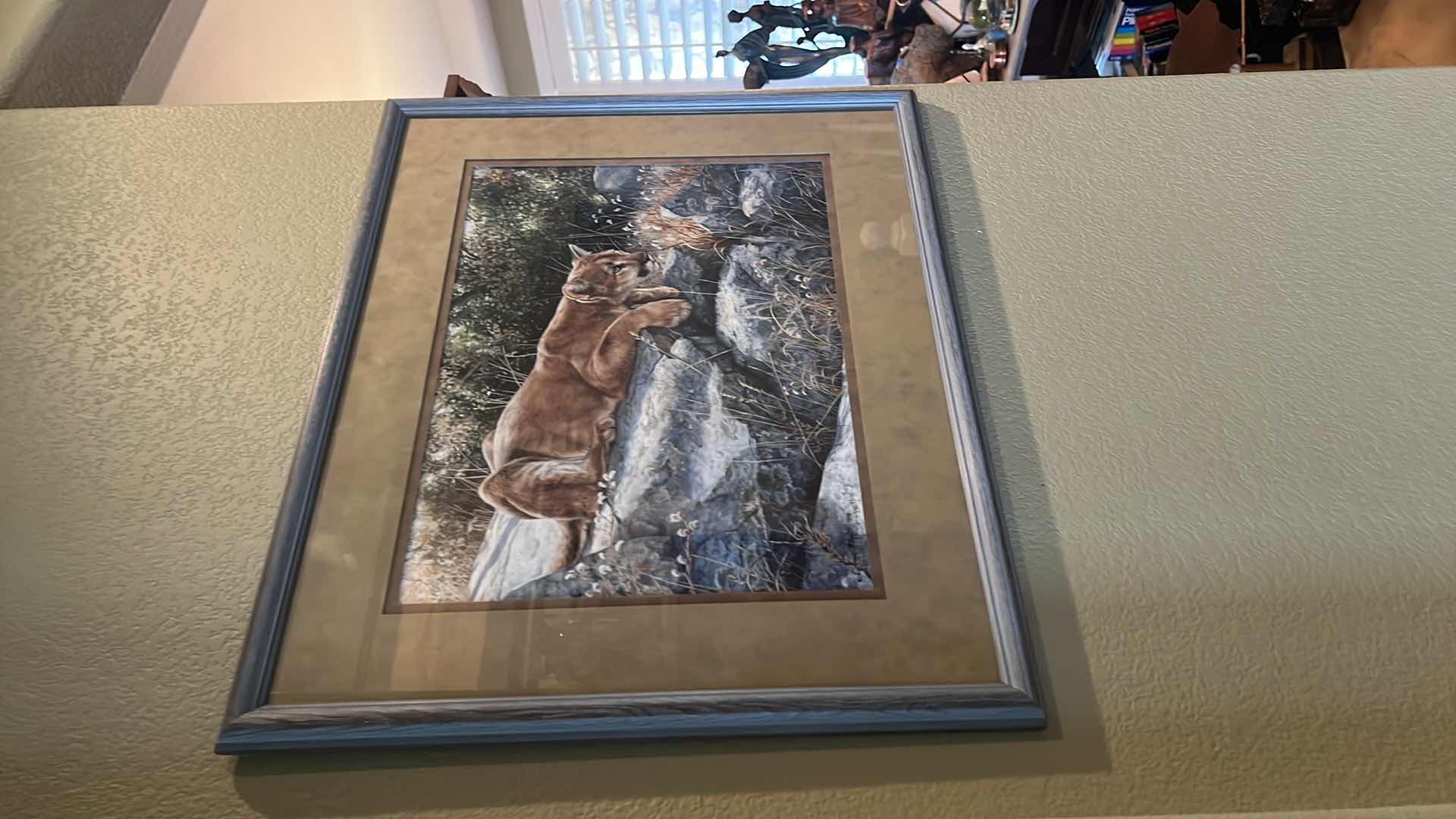 Photo 1 of 1998 FRAMED “CAT” ARTWORK ARTIST SIGNED 28” x 23”