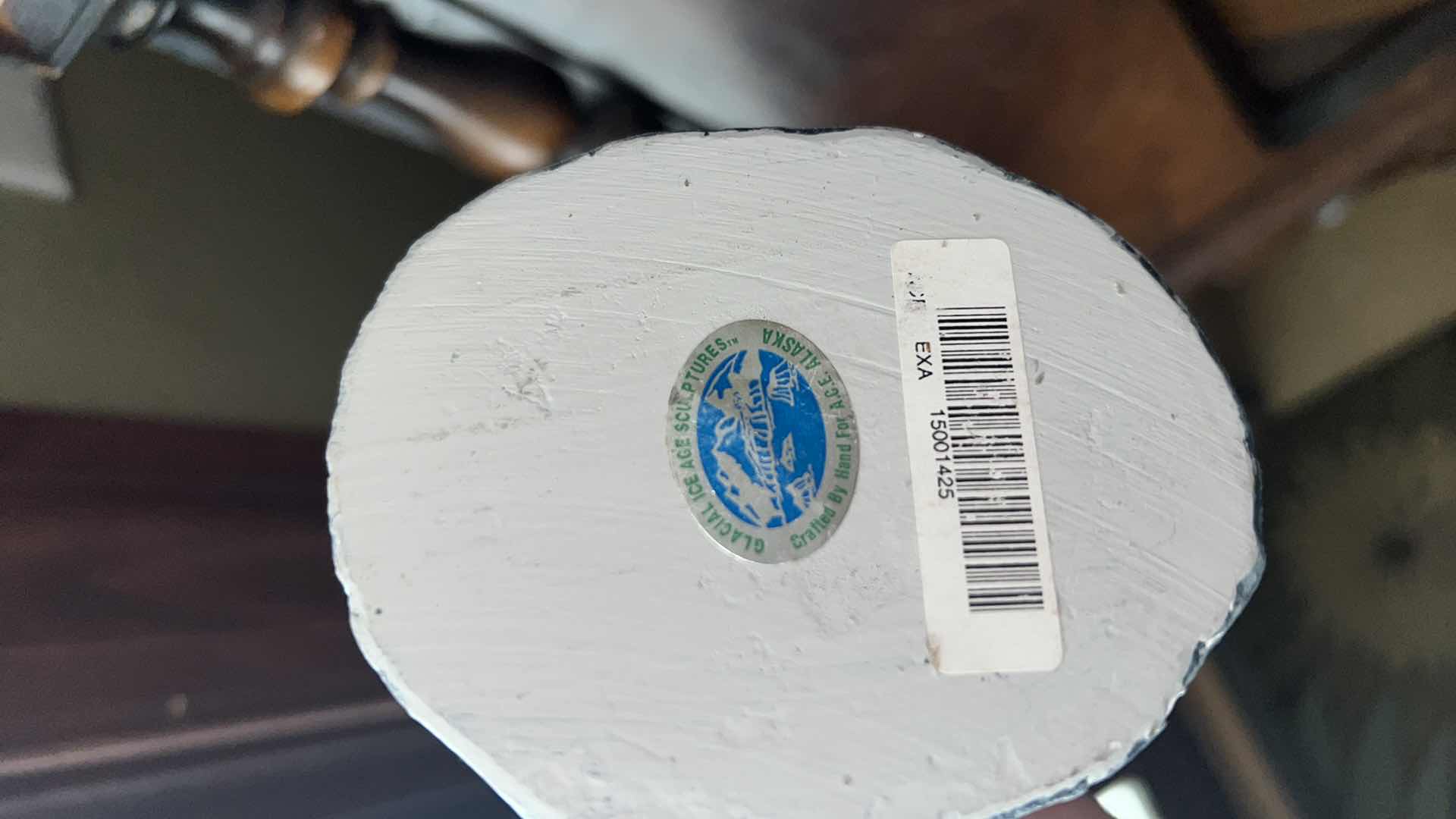 Photo 1 of  ALASKA HAND-CRAFTED GLACIAL ICE AGE SCULPTURE H7.5”