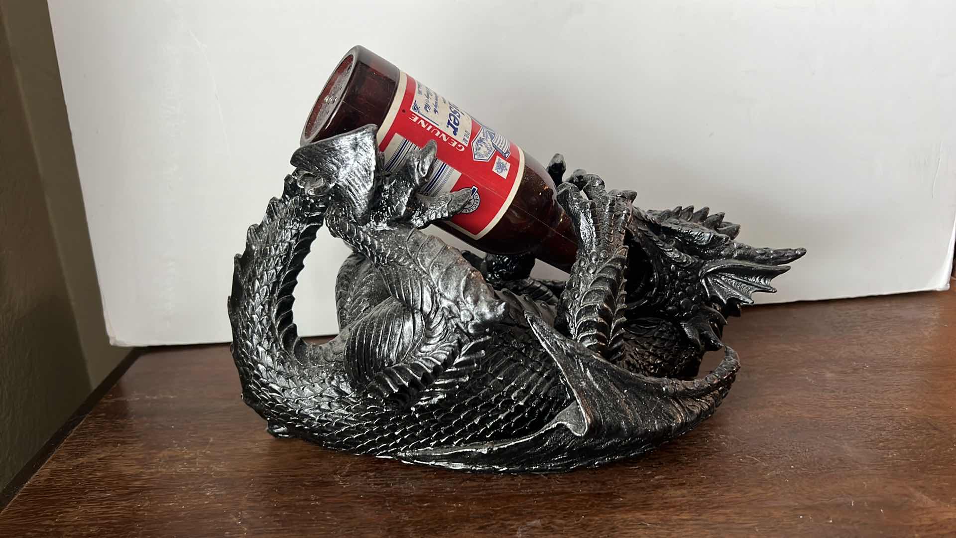 Photo 1 of DRAGON BOTTLE HOLDER SCULPTURE W12”