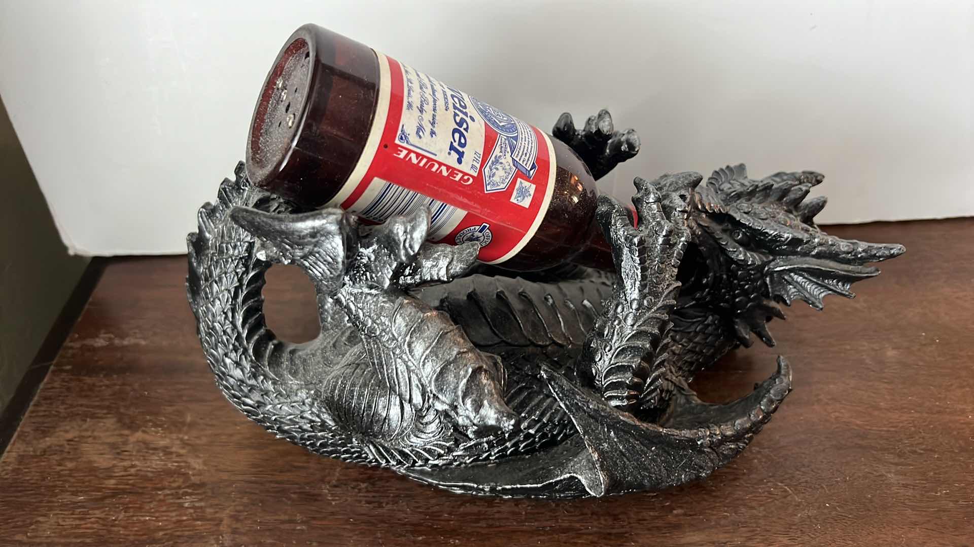 Photo 1 of DRAGON BOTTLE HOLDER SCULPTURE W12”