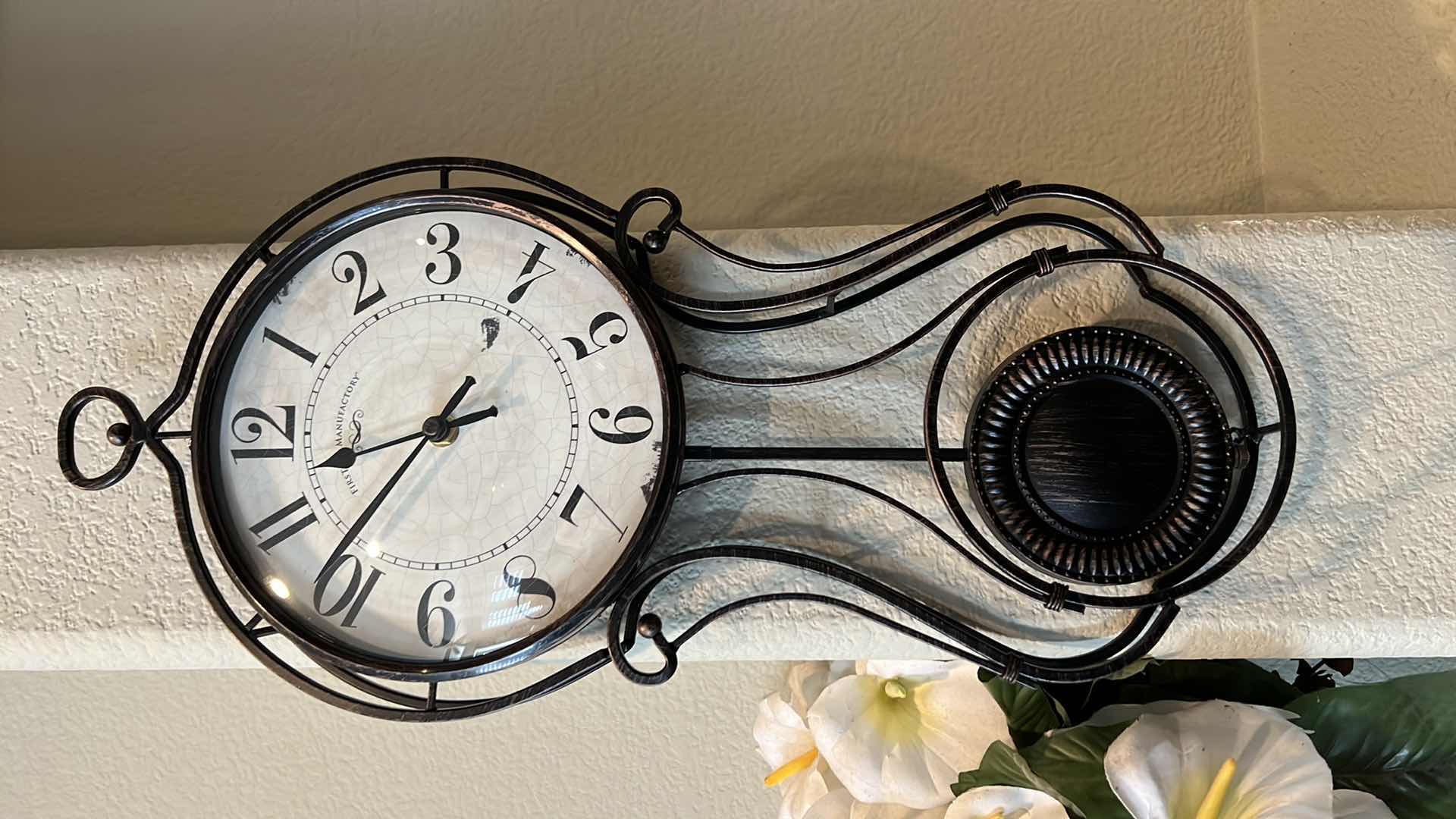 Photo 1 of METAL WALL CLOCK 10” x 20”