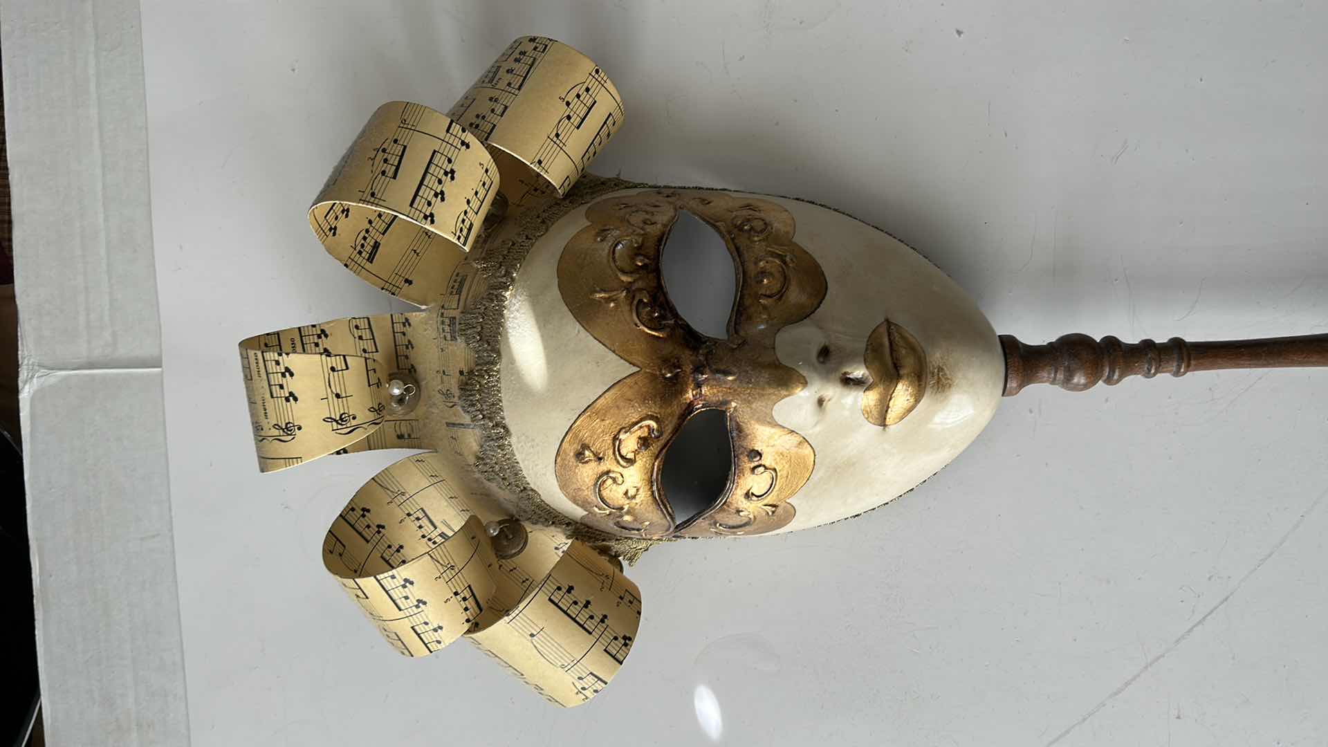 Photo 2 of VENETIAN MASQUERADE FULL FACE MASK ON STICK 11” x 22