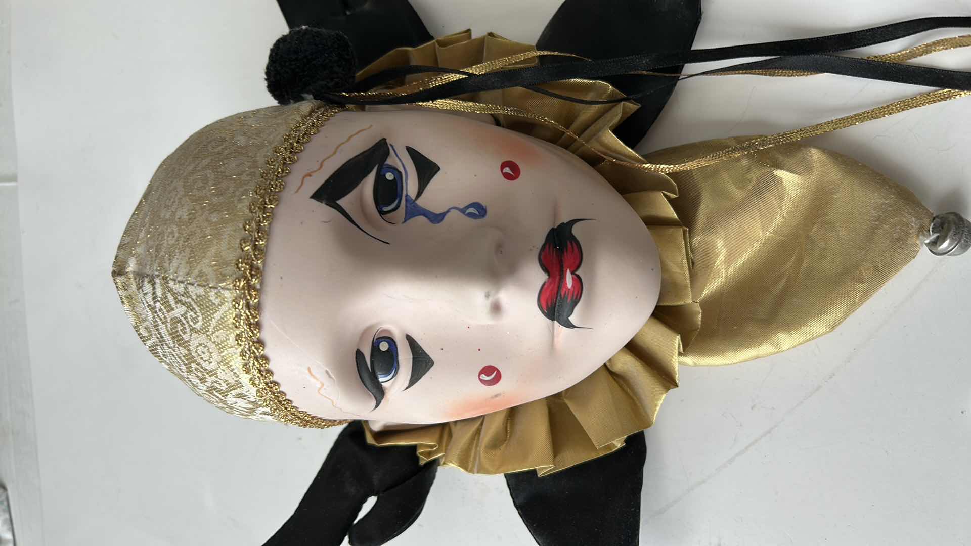 Photo 1 of PORCELAIN HANDPAINTED HARLEQUIN WALL DECOR 11”x 12”