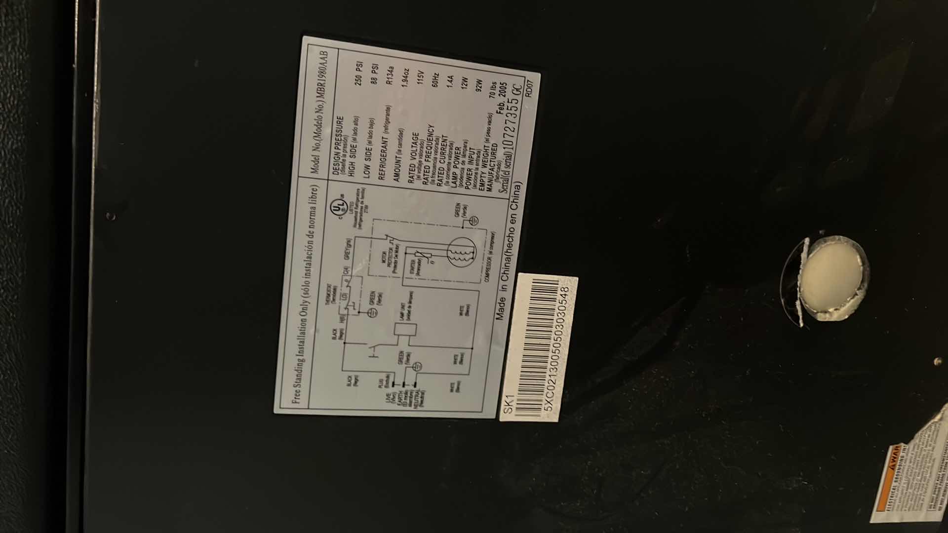 Photo 1 of NFL SKYBOX REFRIGERATOR 20” x 22” H31”