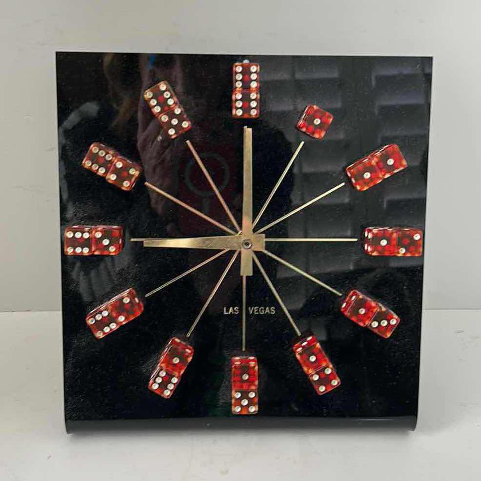 Photo 1 of LAS VEGAS DICE CLOCK 9” x 9 1/2”