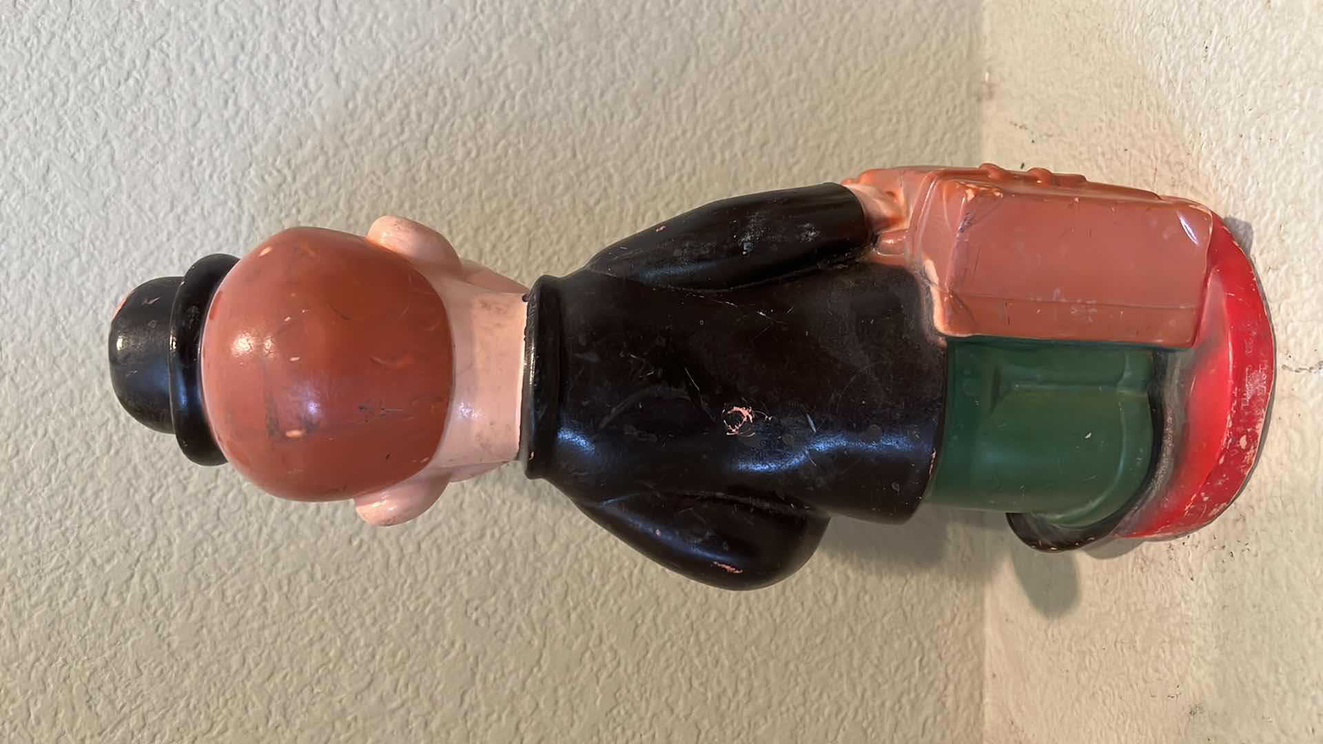 Photo 1 of VINTAGE  “STAN LAUREL” BLOWN PLASTIC PIGGY BANK H14”