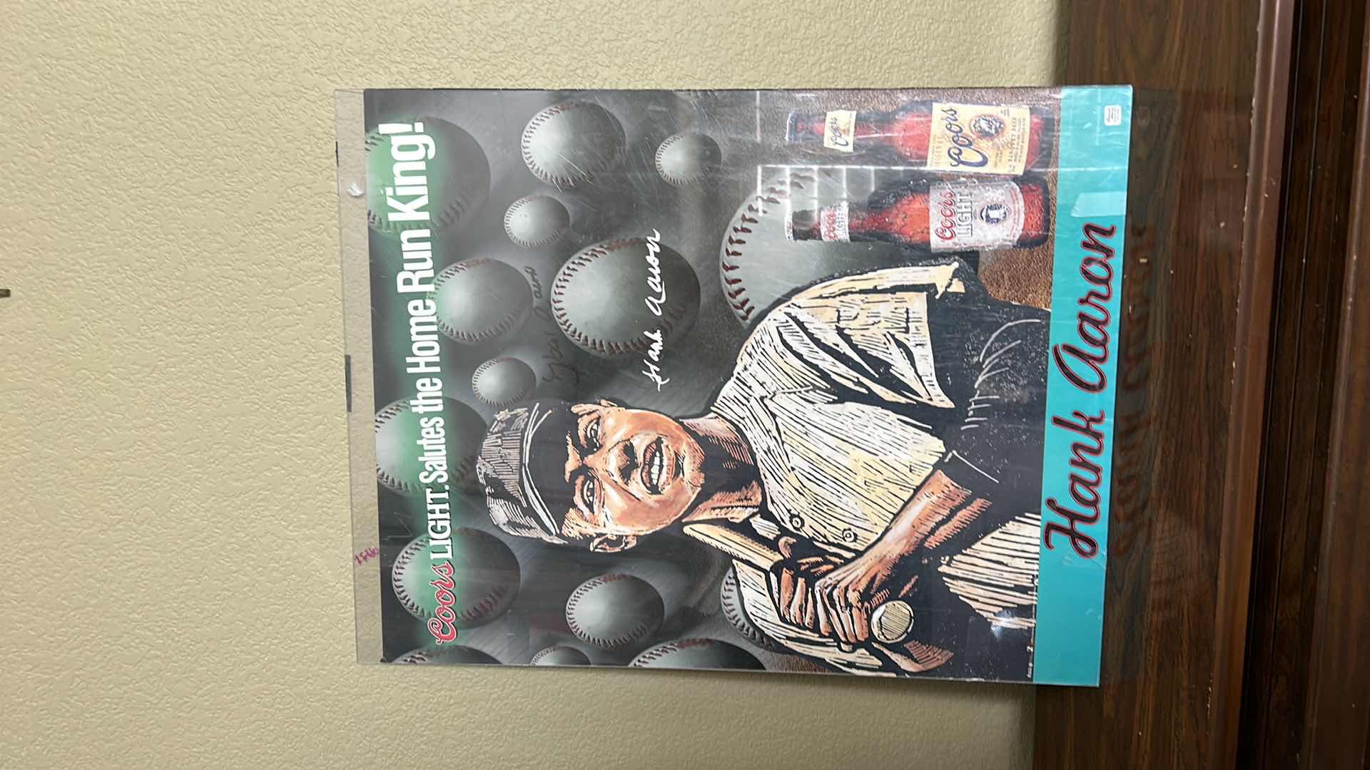 View 2 of BASEBALL COLLECTIBLES - HANK AARON SIGNED COORS POSTER  20" X  25" AND DARREN DAULTON MATTED PHOTO