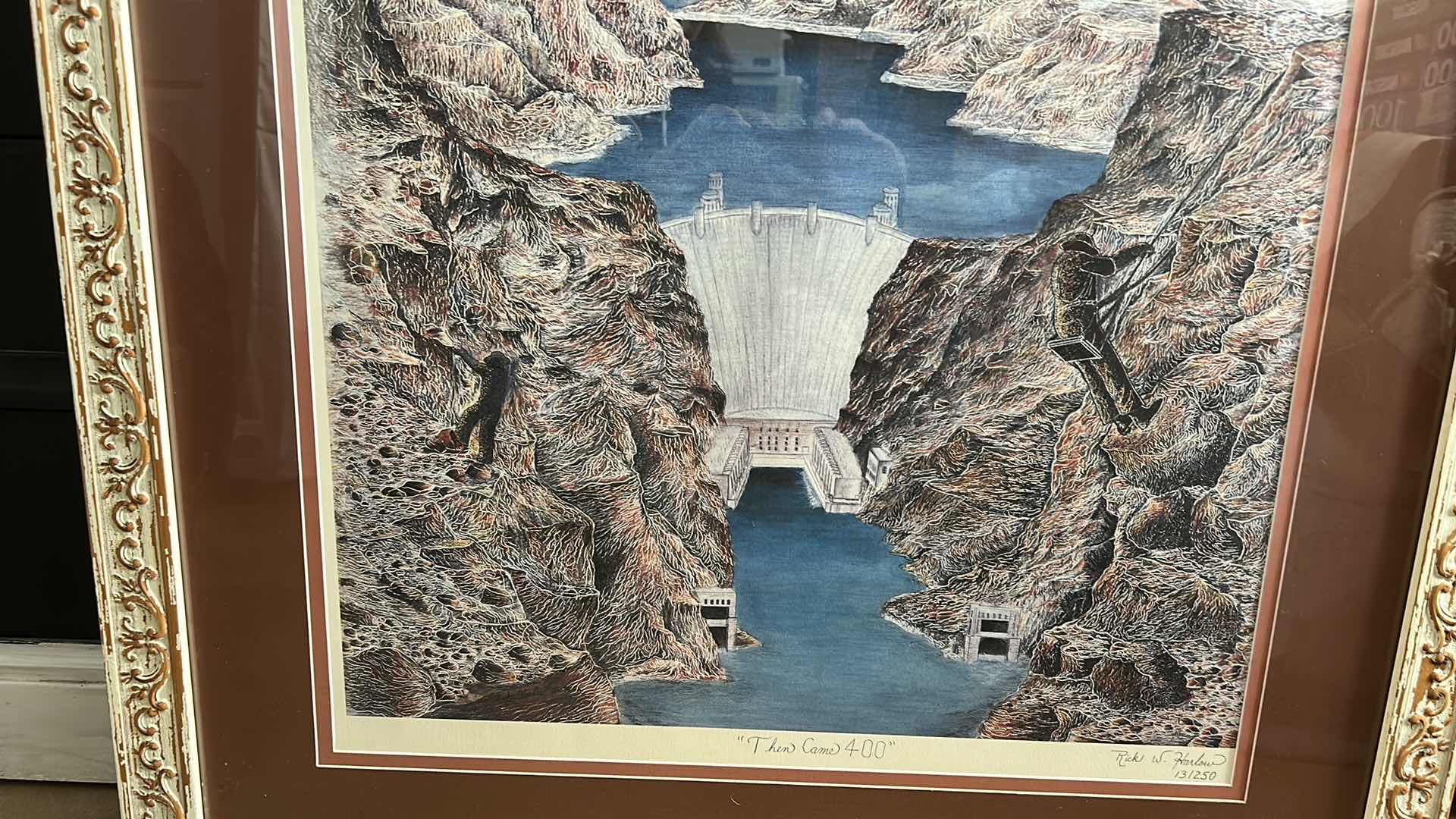 Photo 1 of SIGNED NUMBERED, “THEN CAME 400” BY RICK W. HARLOW 131250 FRAMED ARTWORK 33” x 43”