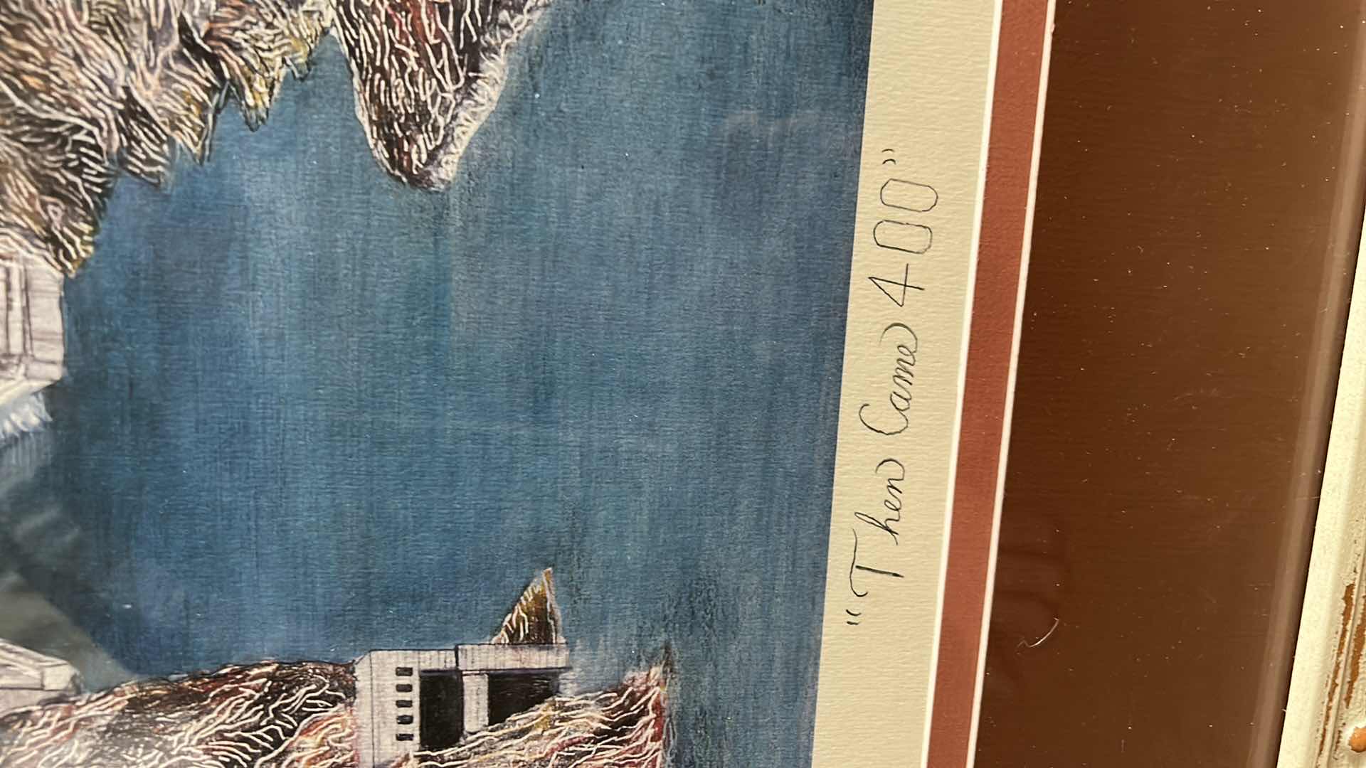 Photo 1 of SIGNED NUMBERED, “THEN CAME 400” BY RICK W. HARLOW 131250 FRAMED ARTWORK 33” x 43”