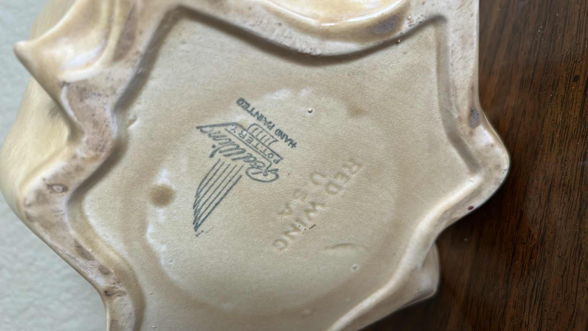 Photo 1 of VINTAGE 1940 HAND PAINTED “THOU SHALT NOT STEAL COOKIE JAR - RED WING POTTERY