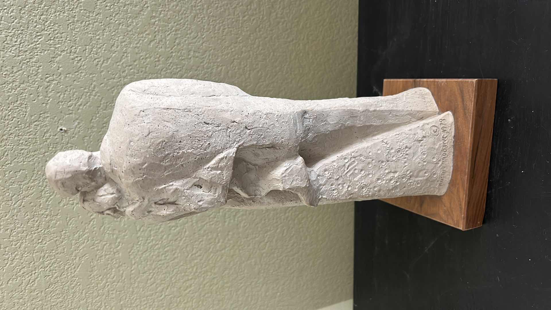 Photo 1 of 1978 “HAPPILY EVER AFTER” - AUSTIN SCULPTURE CLAUDE LECLERC ON WOOD STAND H15”