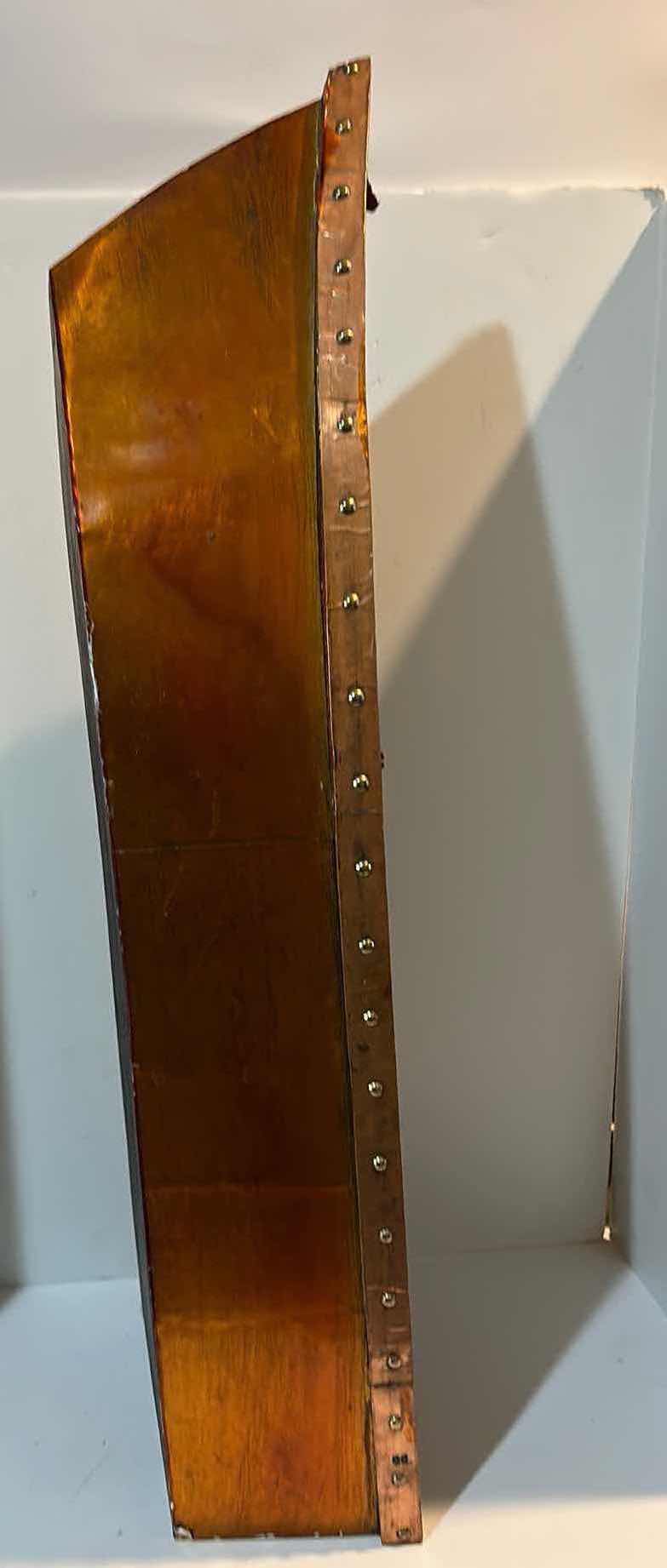 Photo 1 of METAL WRAPPED CANOE BOOKSHELF CABINET 12 1/2” x 70” x 37”