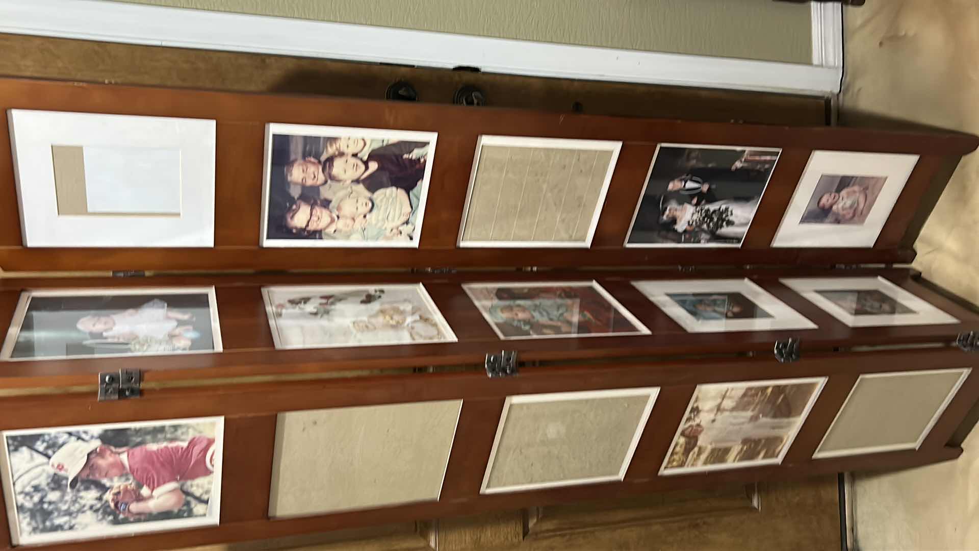 Photo 3 of STURDY WOOD ROOM DIVIDER WITH 8” x 10” PHOTO FRAMES- MEASUREMENTS OPENED 36” x 69 1/4”