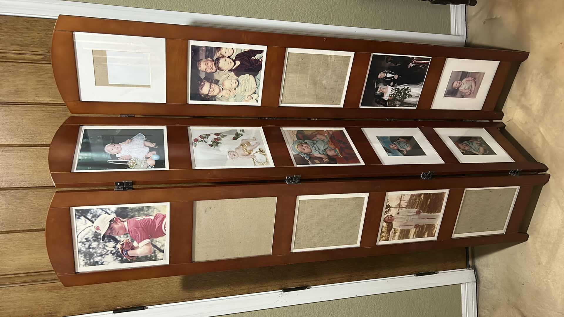 Photo 5 of STURDY WOOD ROOM DIVIDER WITH 8” x 10” PHOTO FRAMES- MEASUREMENTS OPENED 36” x 69 1/4”
