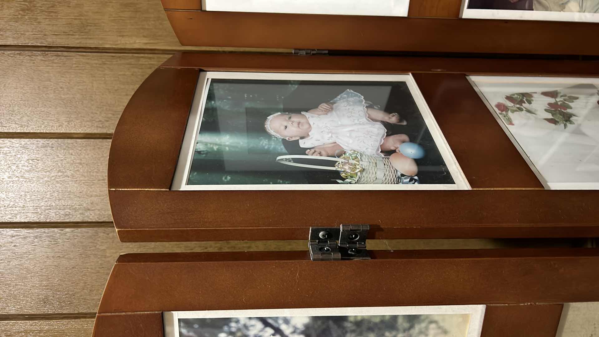Photo 2 of STURDY WOOD ROOM DIVIDER WITH 8” x 10” PHOTO FRAMES- MEASUREMENTS OPENED 36” x 69 1/4”