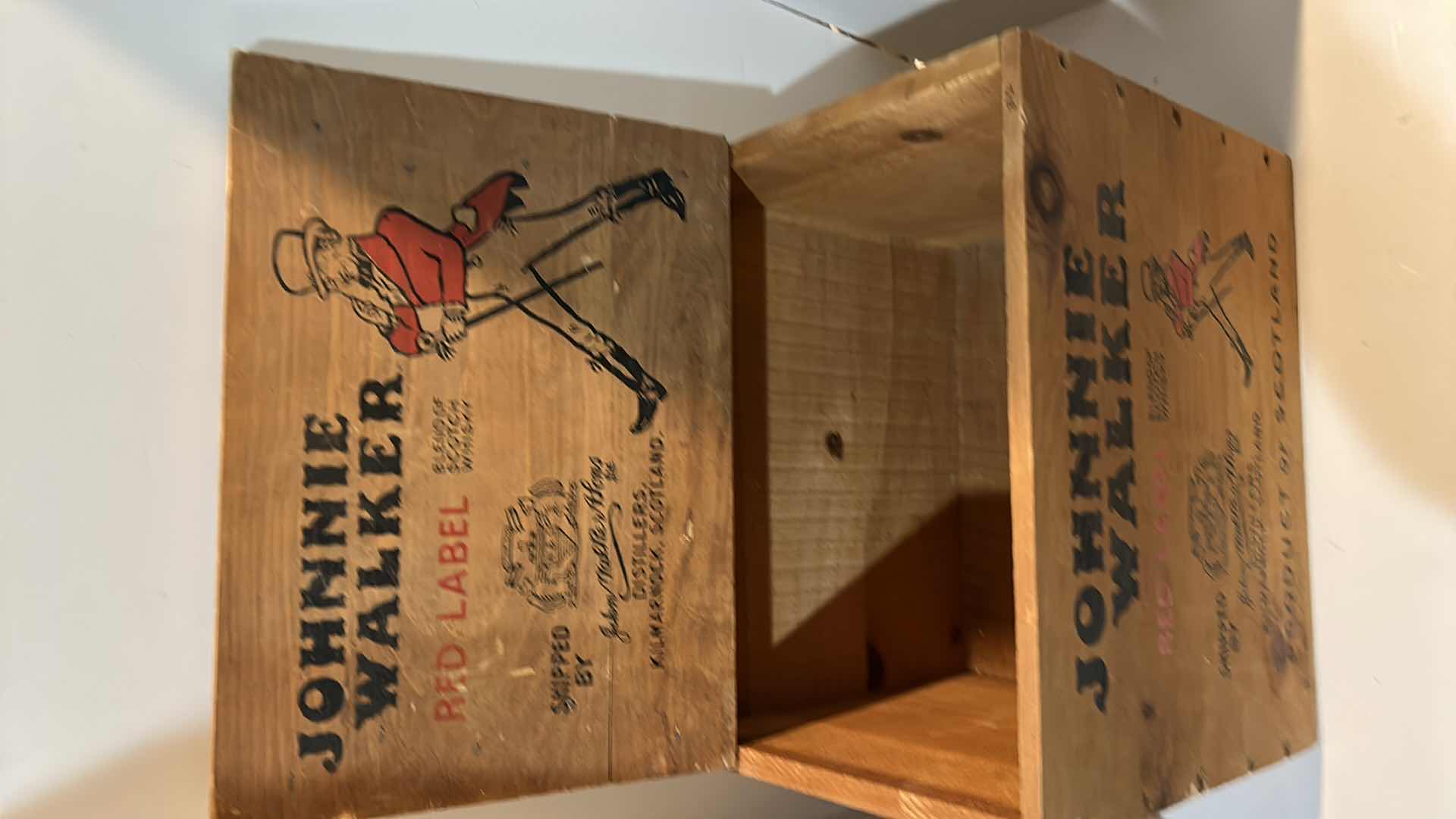 View 4 of JOHNNIE WALKER VINTAGE WOOD BOX 15” x 11” x H13”
