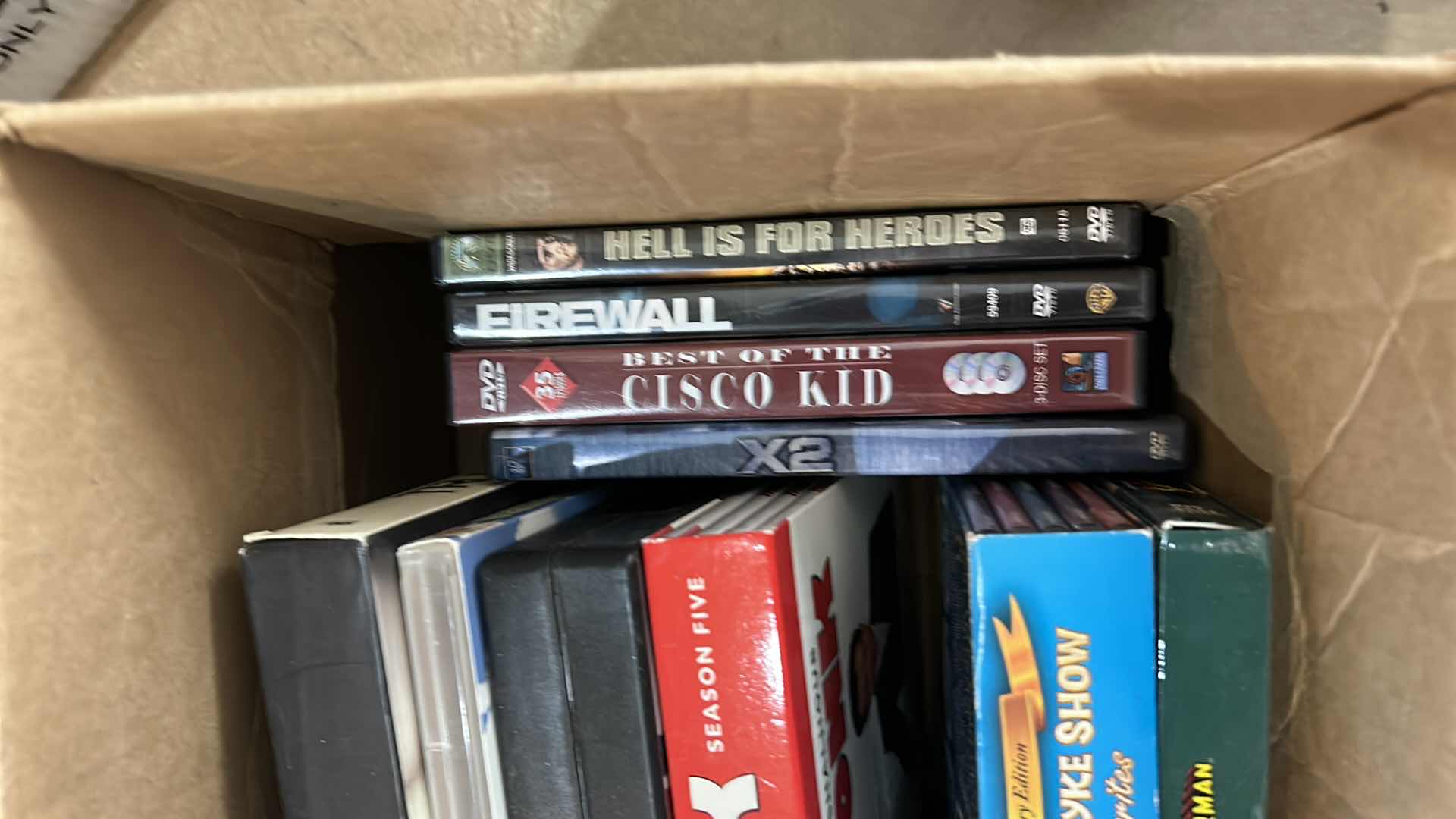 Photo 1 of BOX OF DVD’S AND CD’S