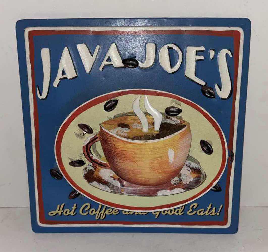 Photo 3 of METAL COFFEE WALL HANGINGS 9” x 9” (2)