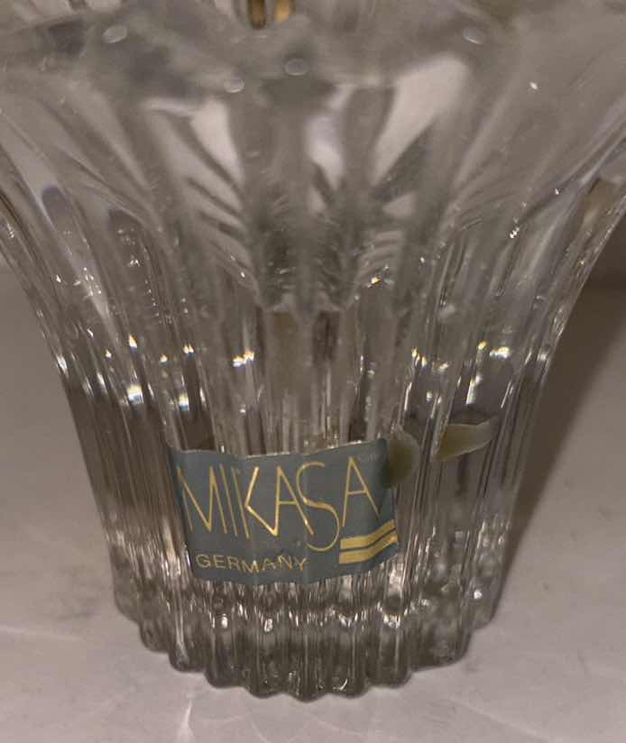 Photo 1 of MIKASA PAIR OF DANTE 3” LEAD CRYSTAL CANDLEHOLDERS, GERMANY