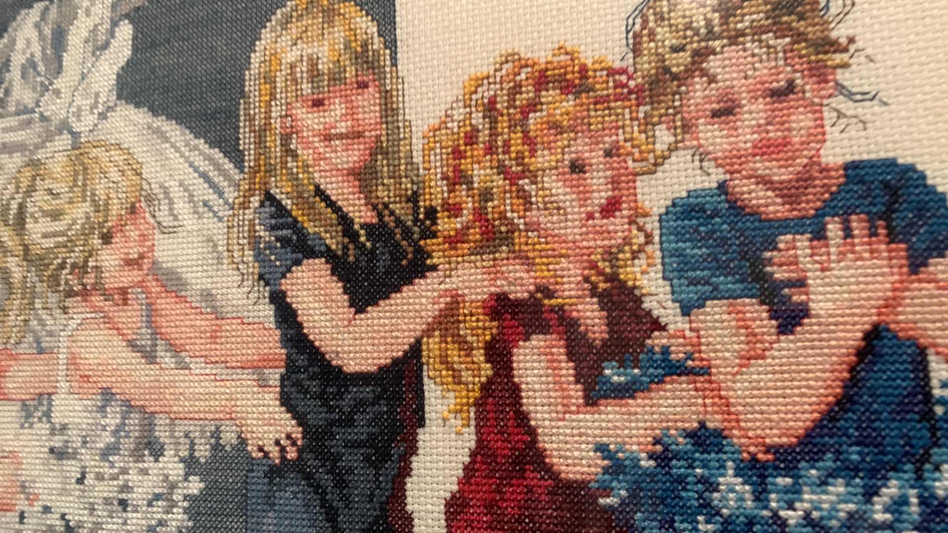 Photo 1 of BALLET THE LINEUP CROSS STICH PATTERN 29” X 20”