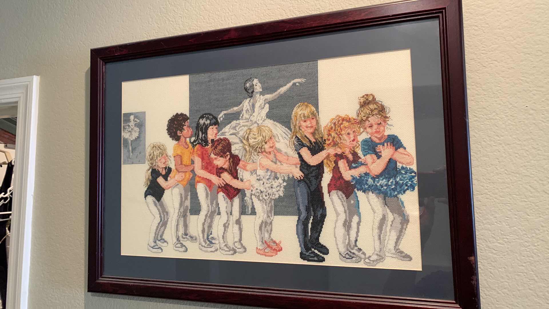 Photo 1 of BALLET THE LINEUP CROSS STICH PATTERN 29” X 20”