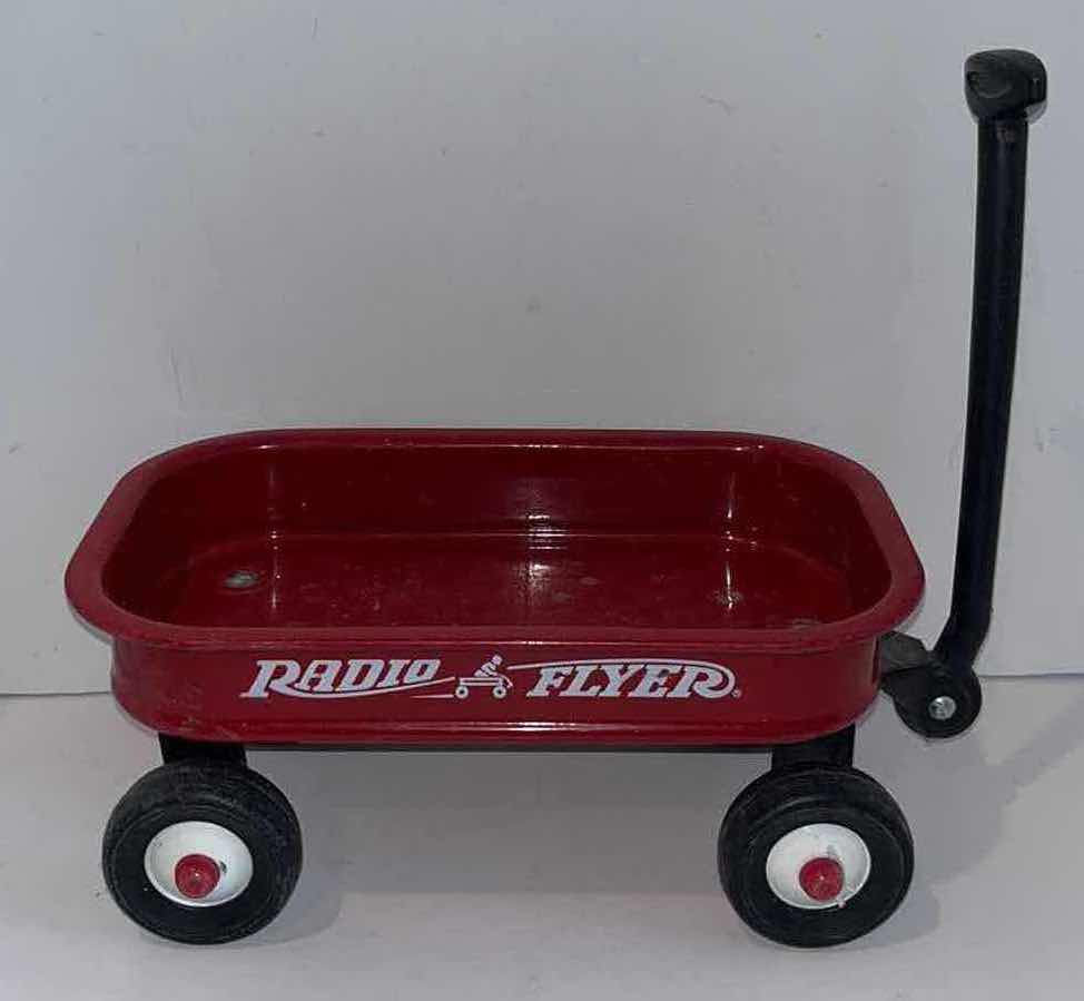 Photo 2 of MINIATURE RADIO FLYER WAGON 7.75” X 14.25” H5.25”