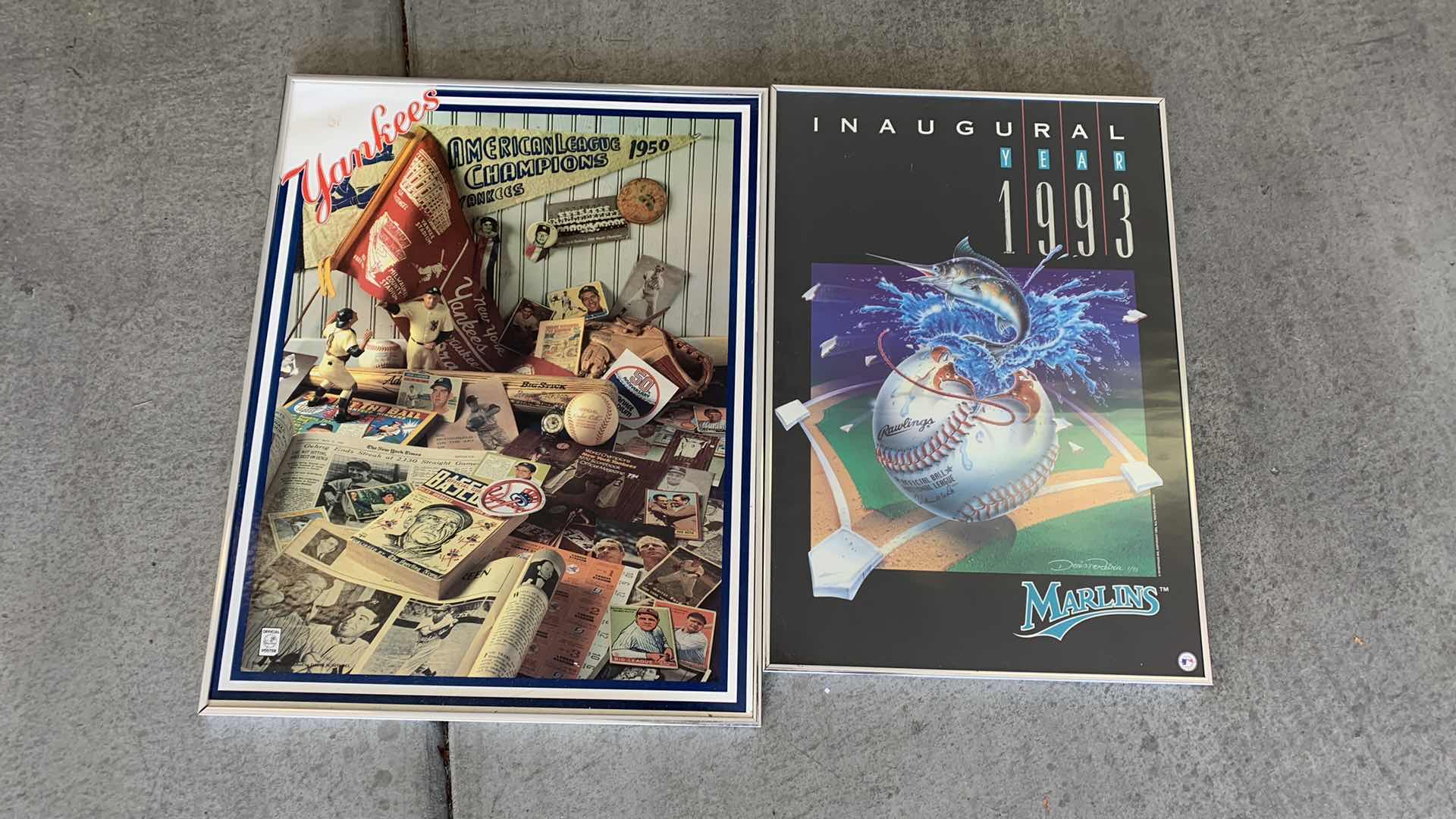 Photo 1 of MLB BASEBALL NEW YORK YANKEES AND FLORIDA MARLINS POSTERS